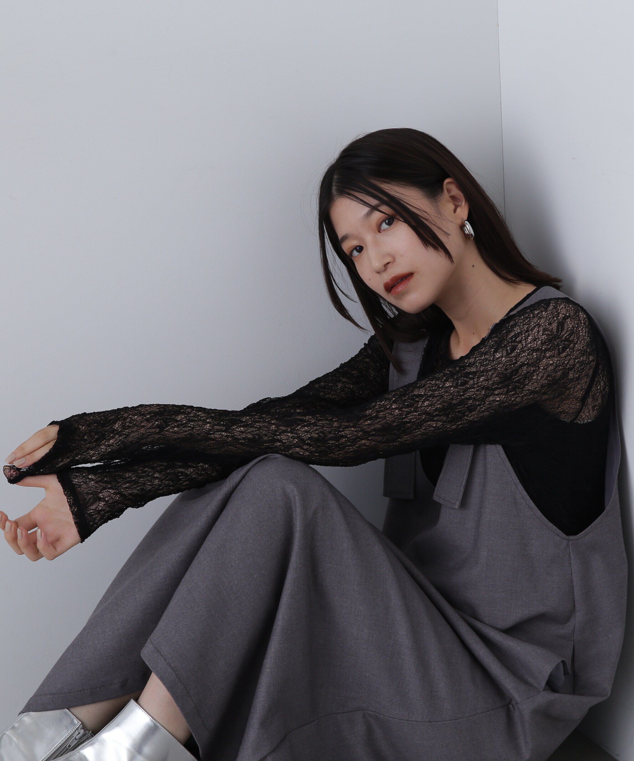  「シアーフラワーカットソー」|Tシャツ・カットソー|