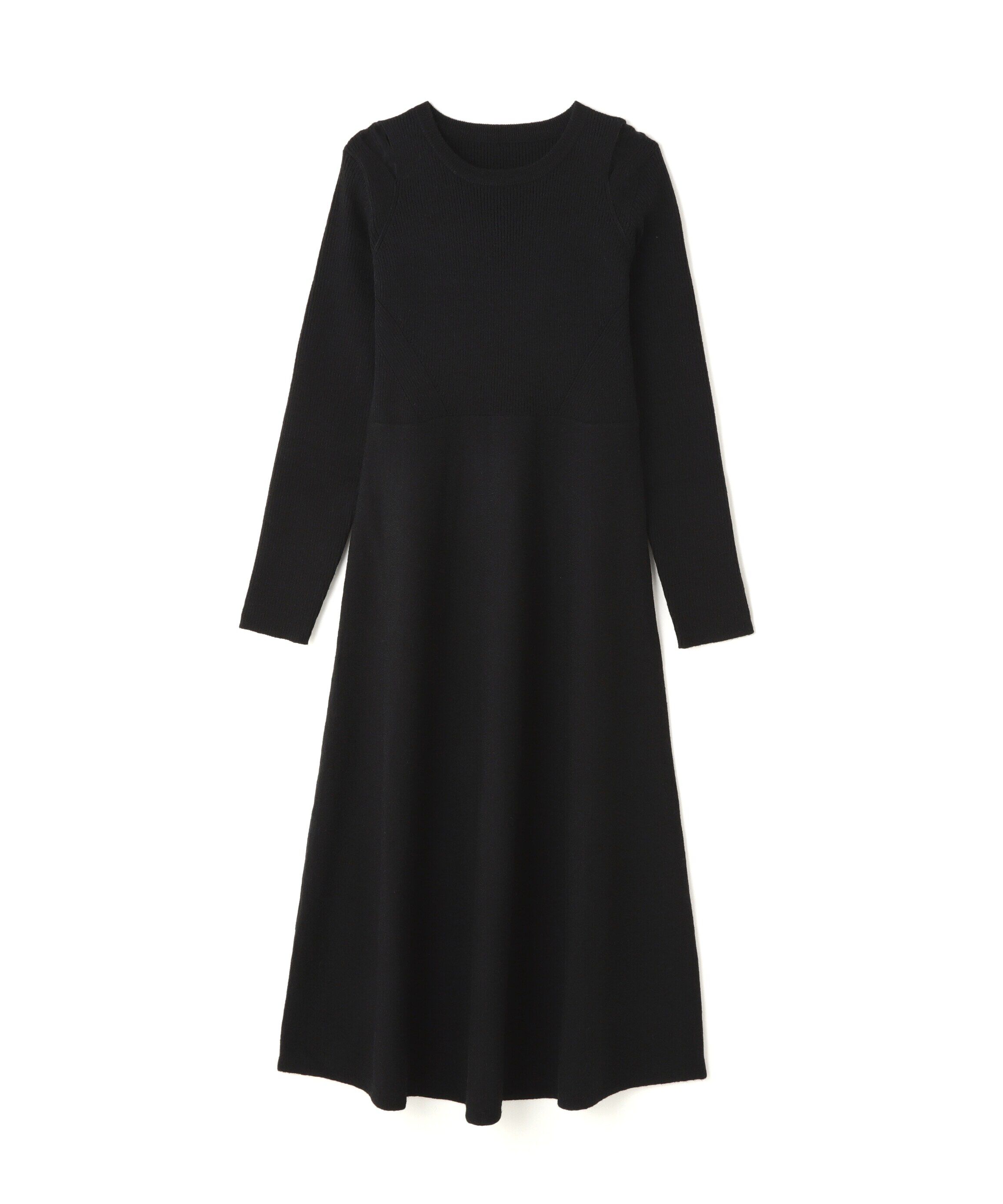  「オープンショルダーニットワンピース」|ワンピース|