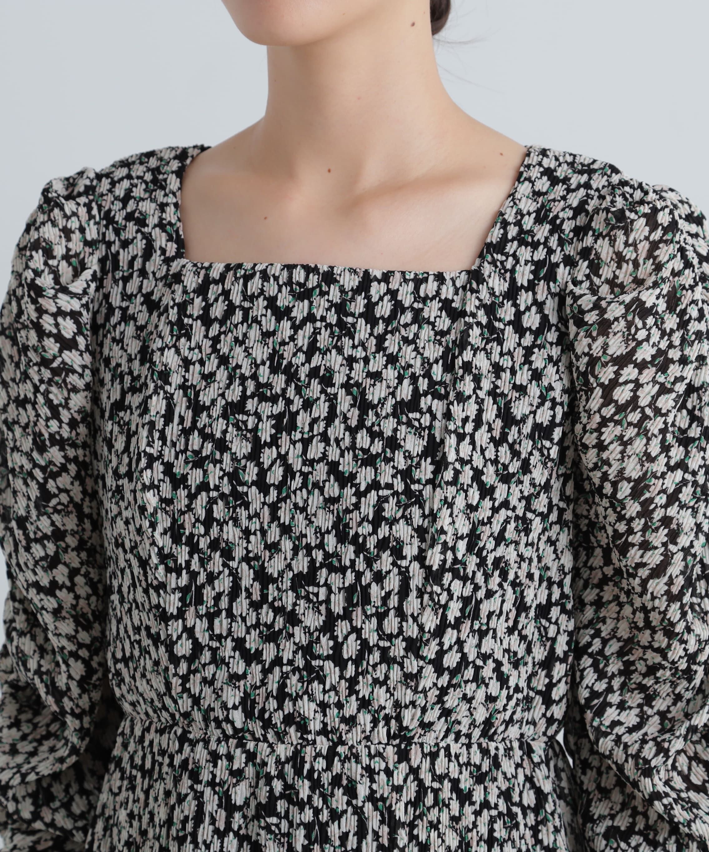  「楊柳プリントワンピース」|ワンピース|