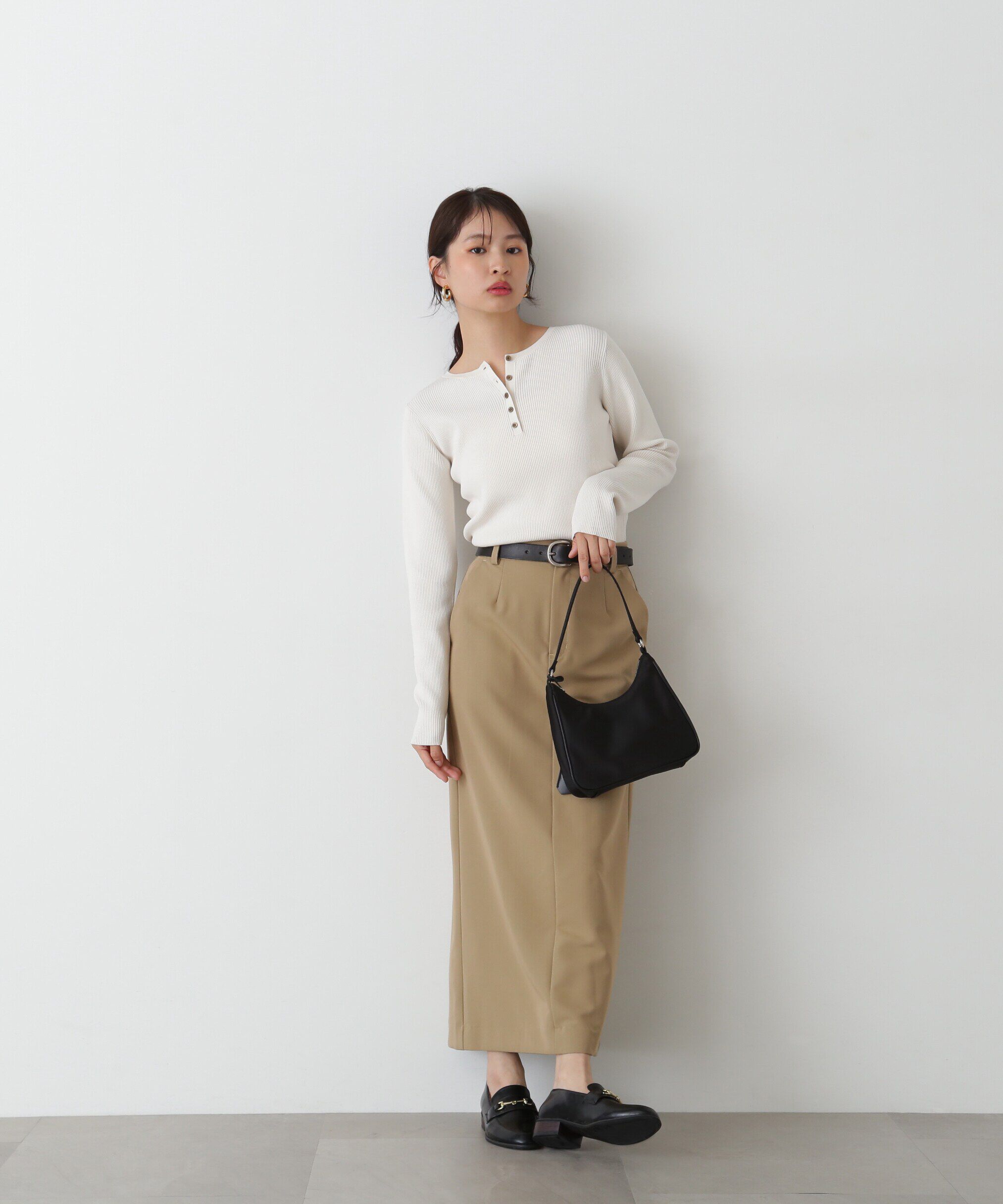  「ヘンリーネックプルオーバーニット」|ニット・セーター|