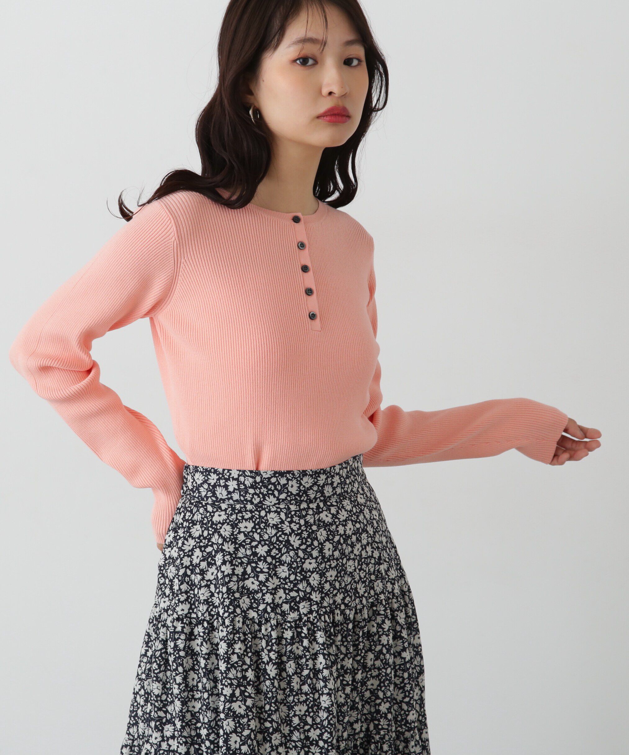  「ヘンリーネックプルオーバーニット」|ニット・セーター|