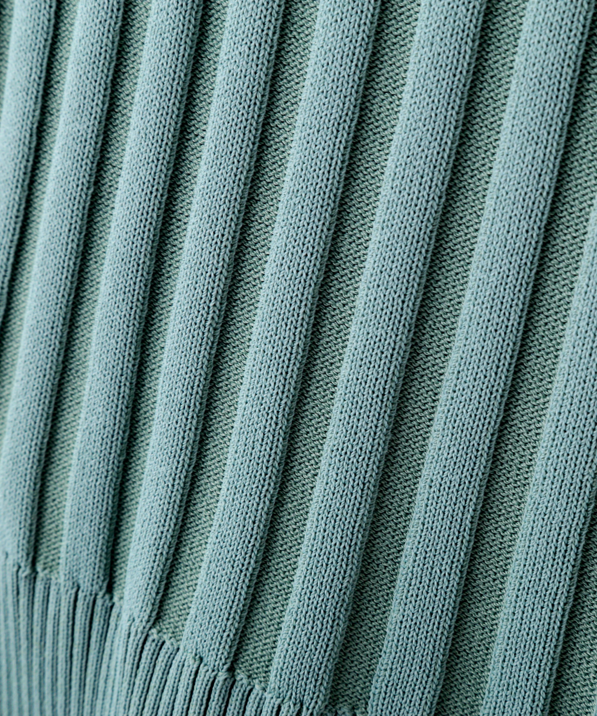  「半袖微配色リブニット」|ニット・セーター|