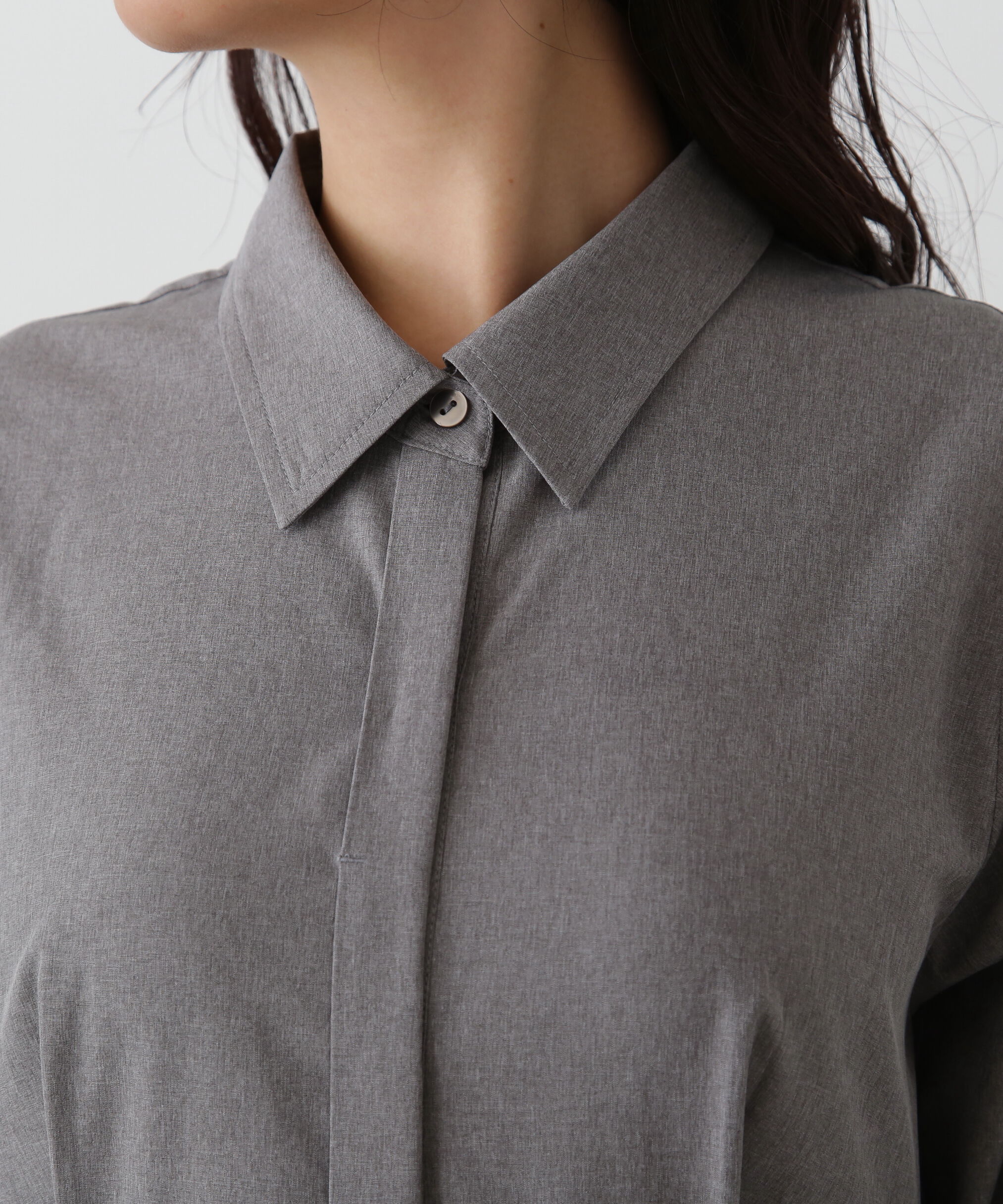  「リボンベルト付きシャツワンピース」|ワンピース|