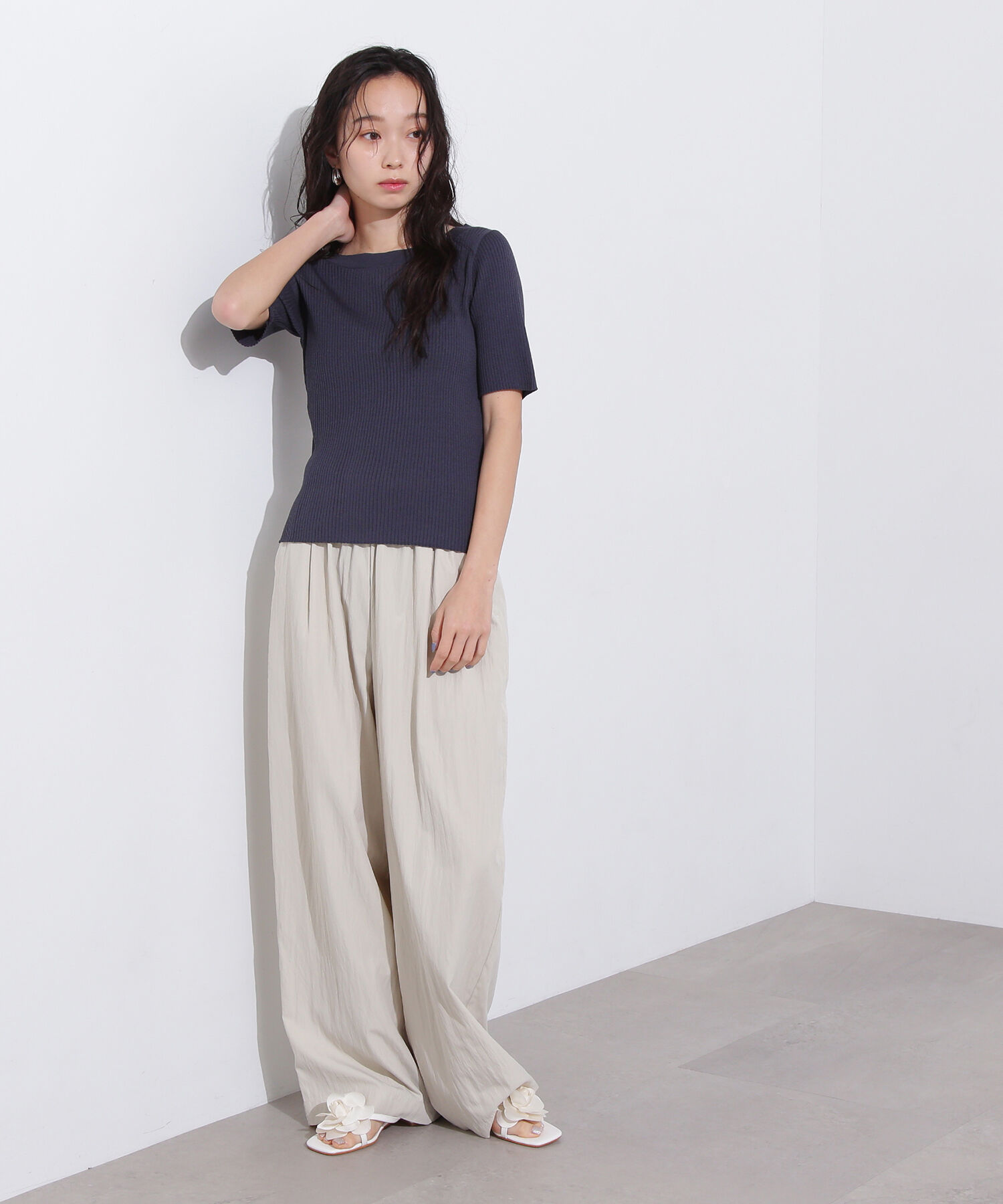  「前後2way半袖ニット」|ニット・セーター|