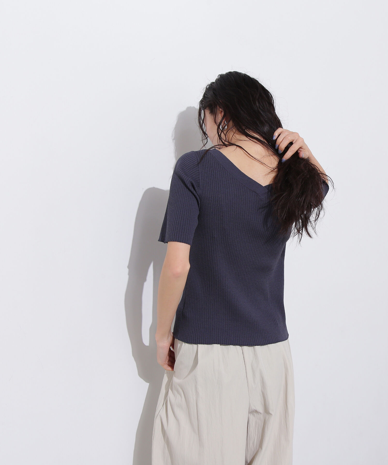  「前後2way半袖ニット」|ニット・セーター|