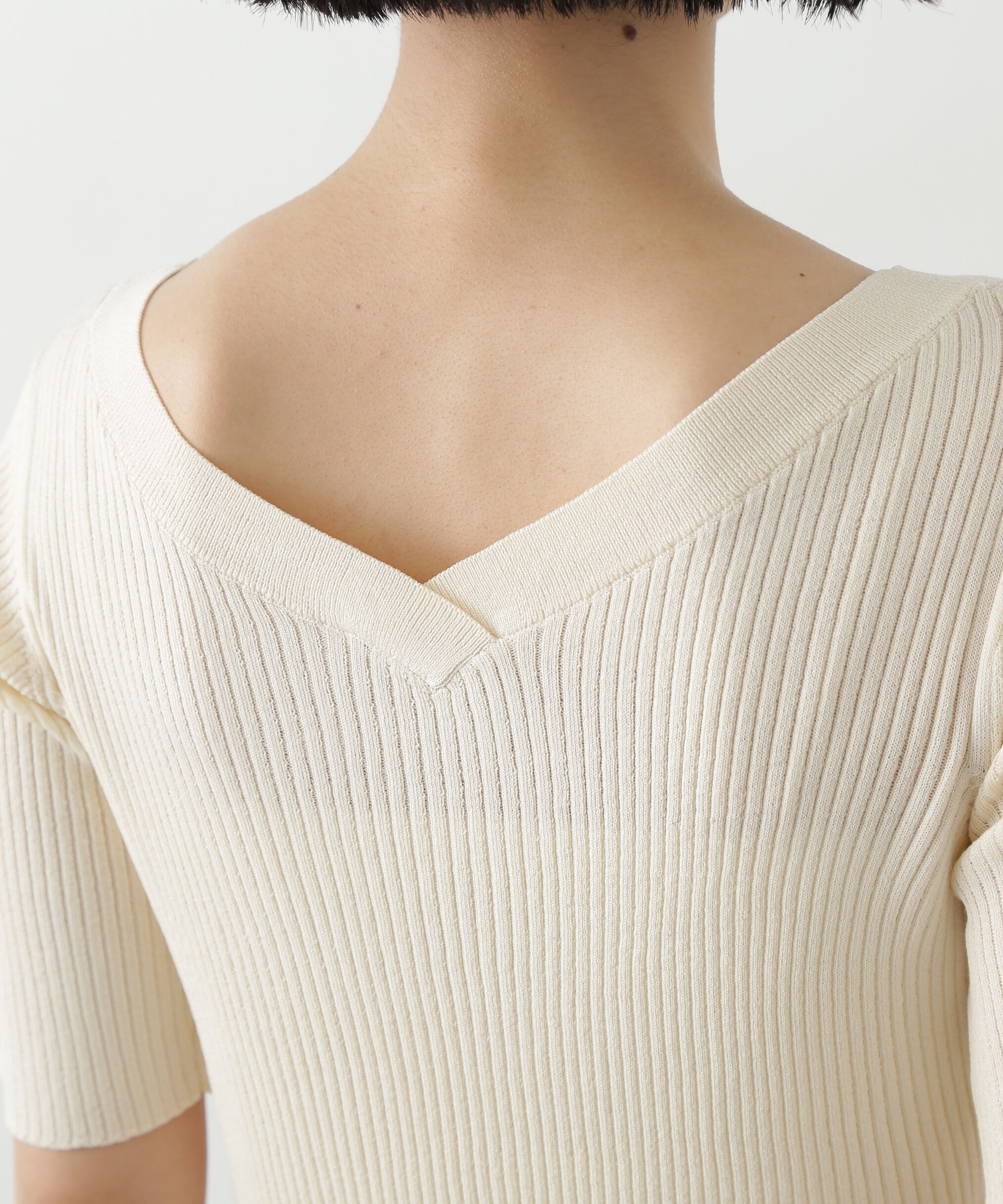  「前後2way半袖ニット」|ニット・セーター|