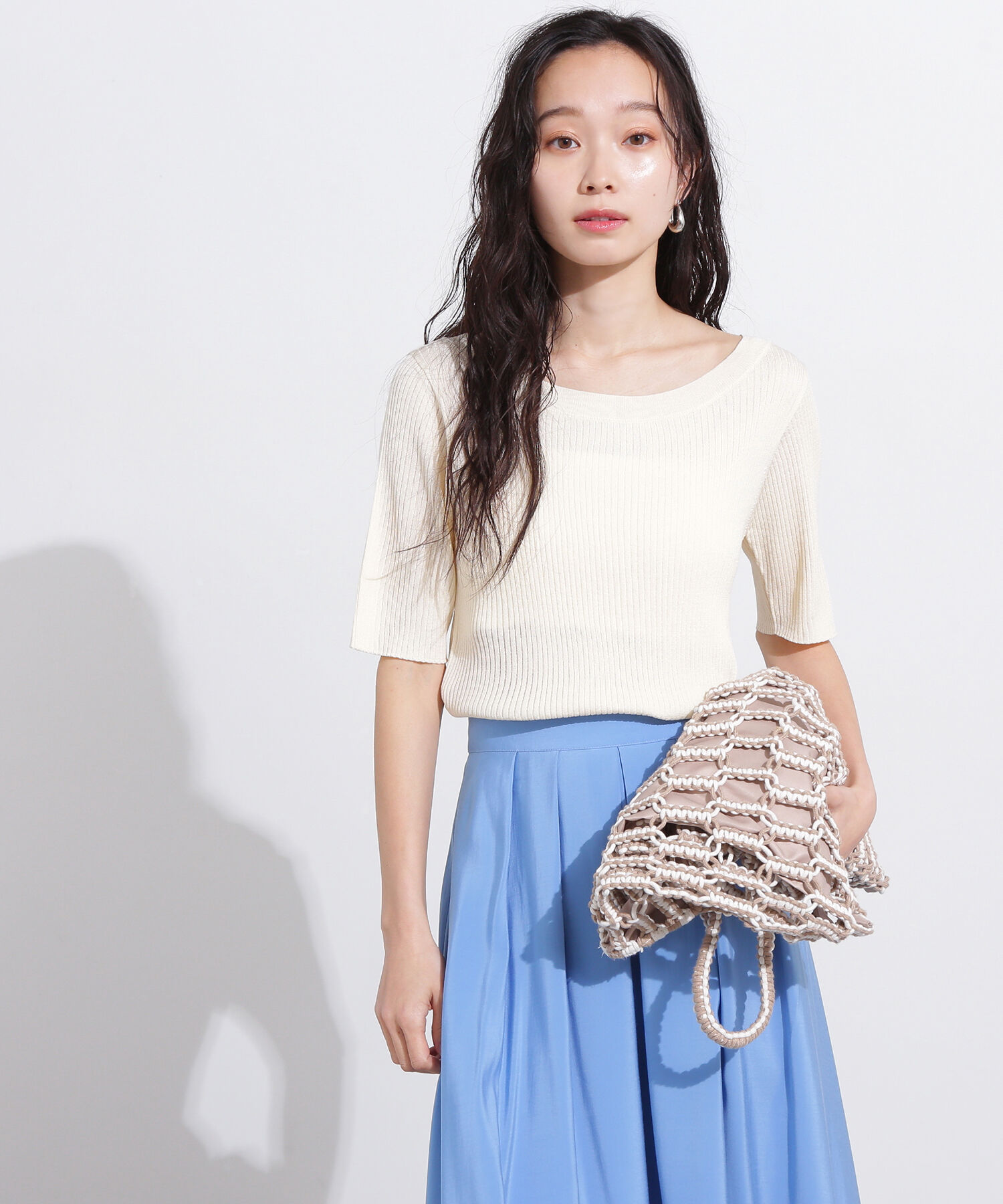  「前後2way半袖ニット」|ニット・セーター|