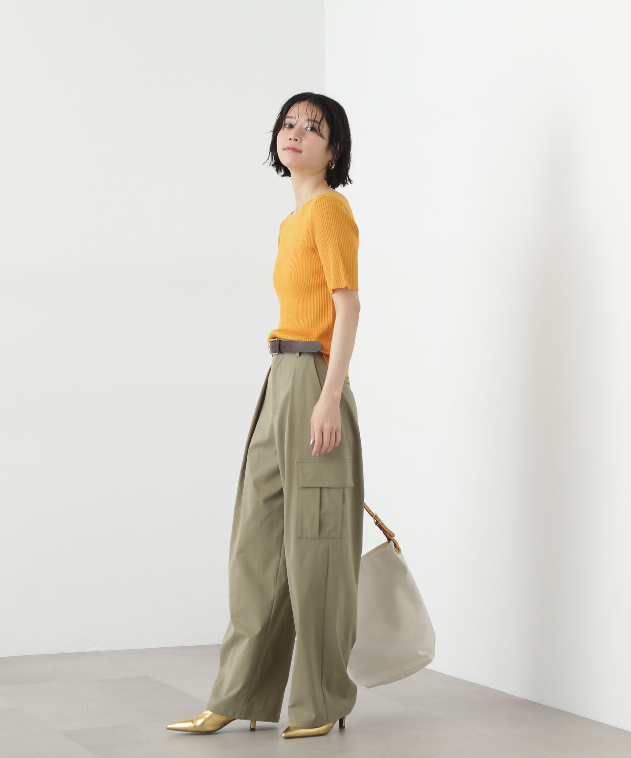  「前後2way半袖ニット」|ニット・セーター|