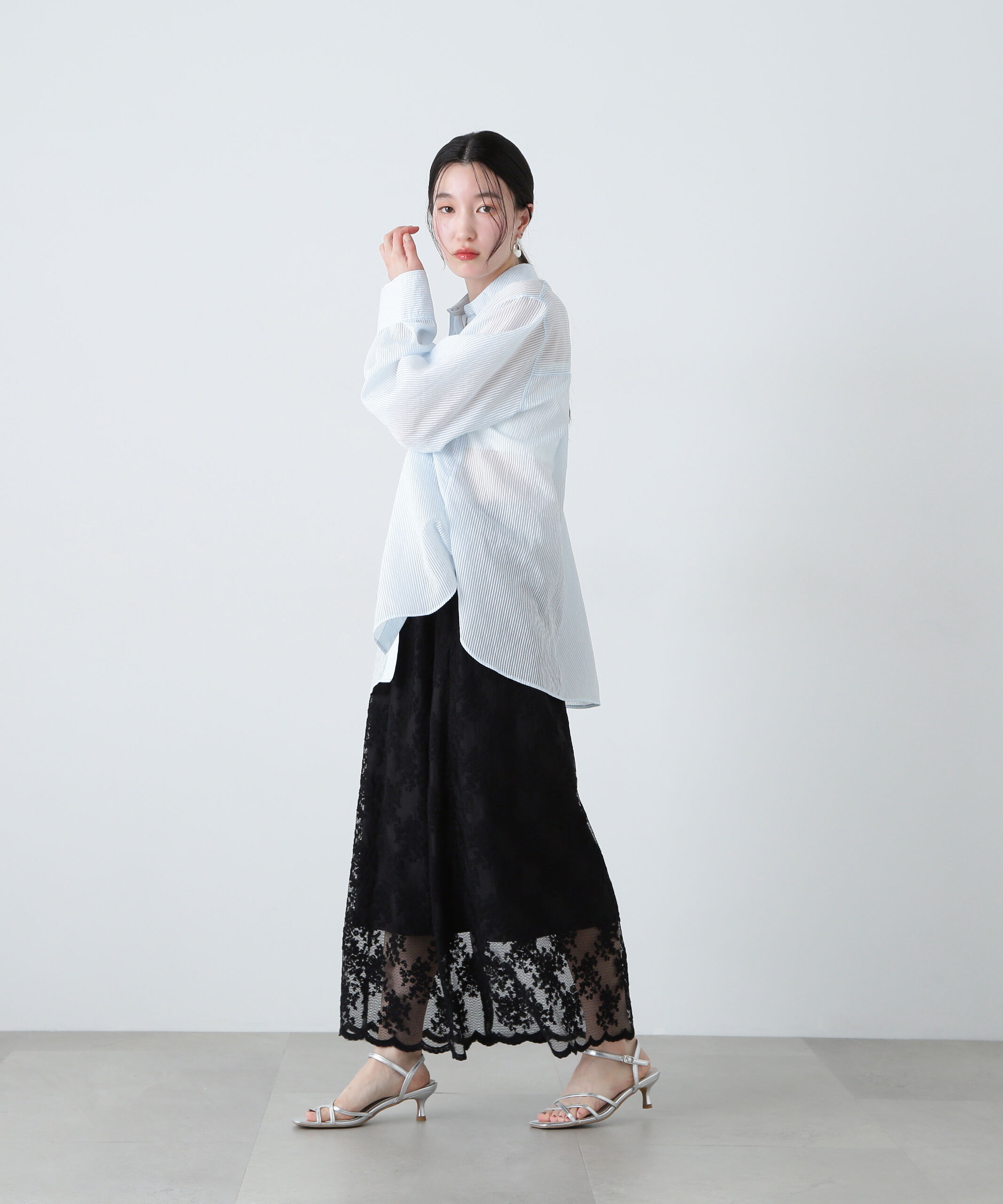  「レースAラインスカート」|スカート|