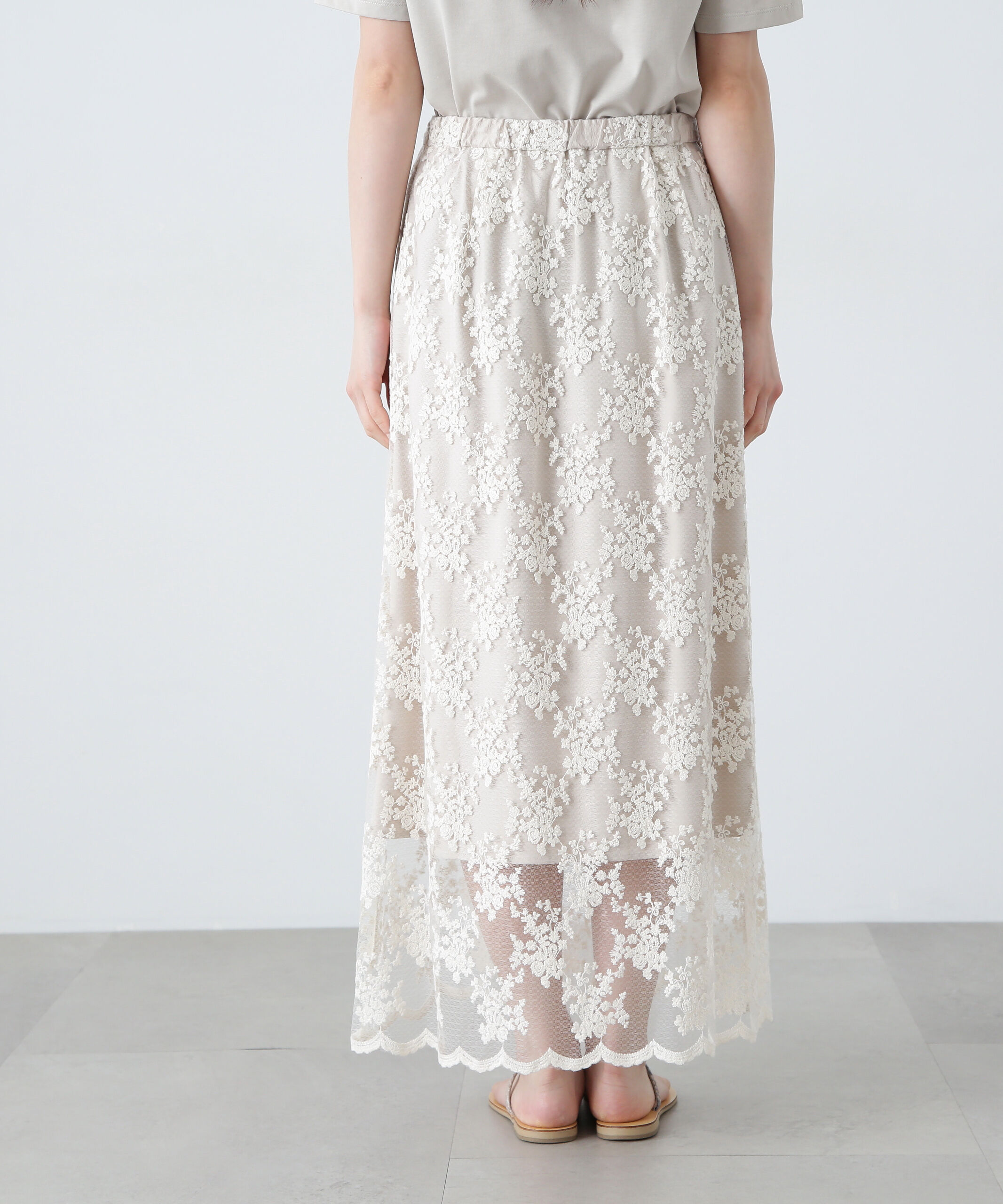  「レースAラインスカート」|スカート|