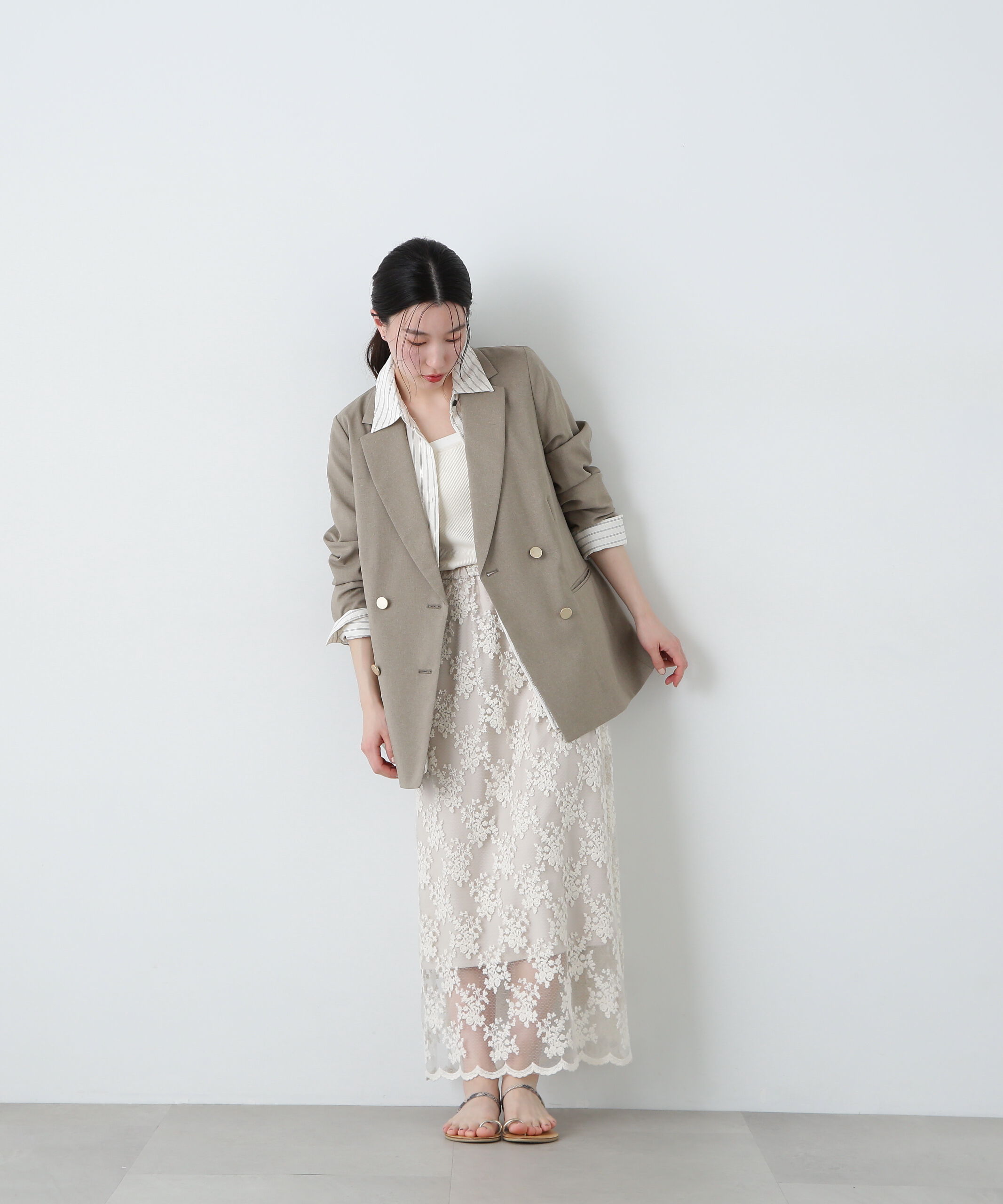  「レースAラインスカート」|スカート|