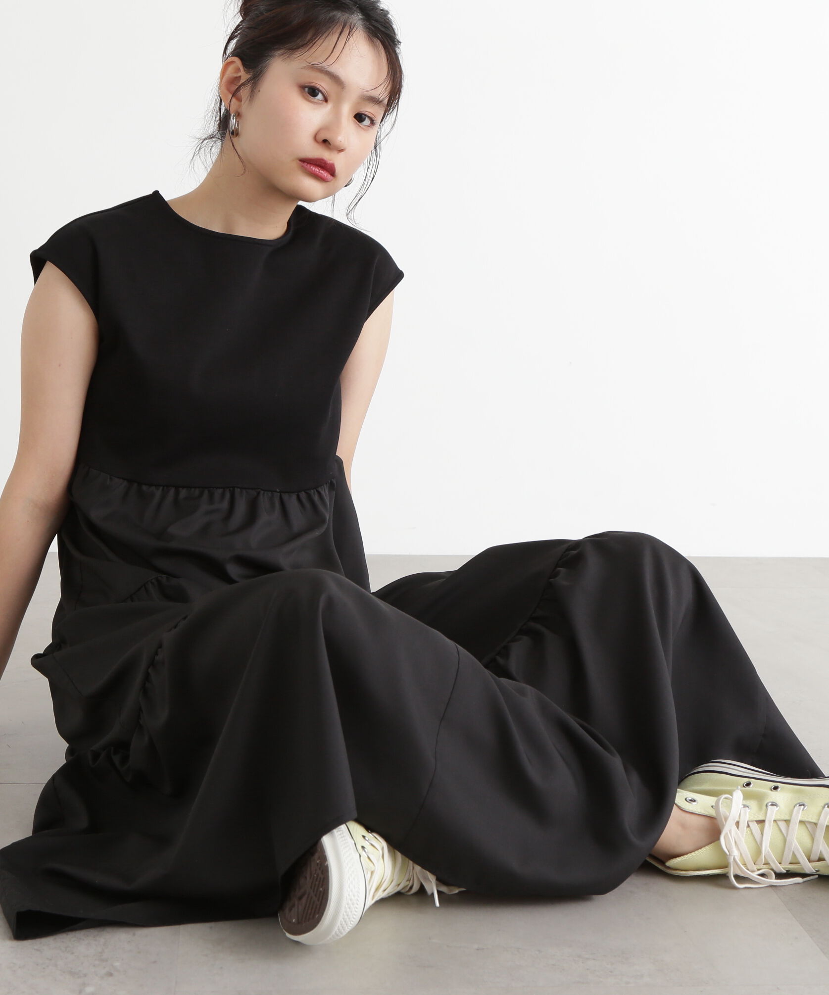 「ドッキングティアードワンピース」|ワンピース|ブラック