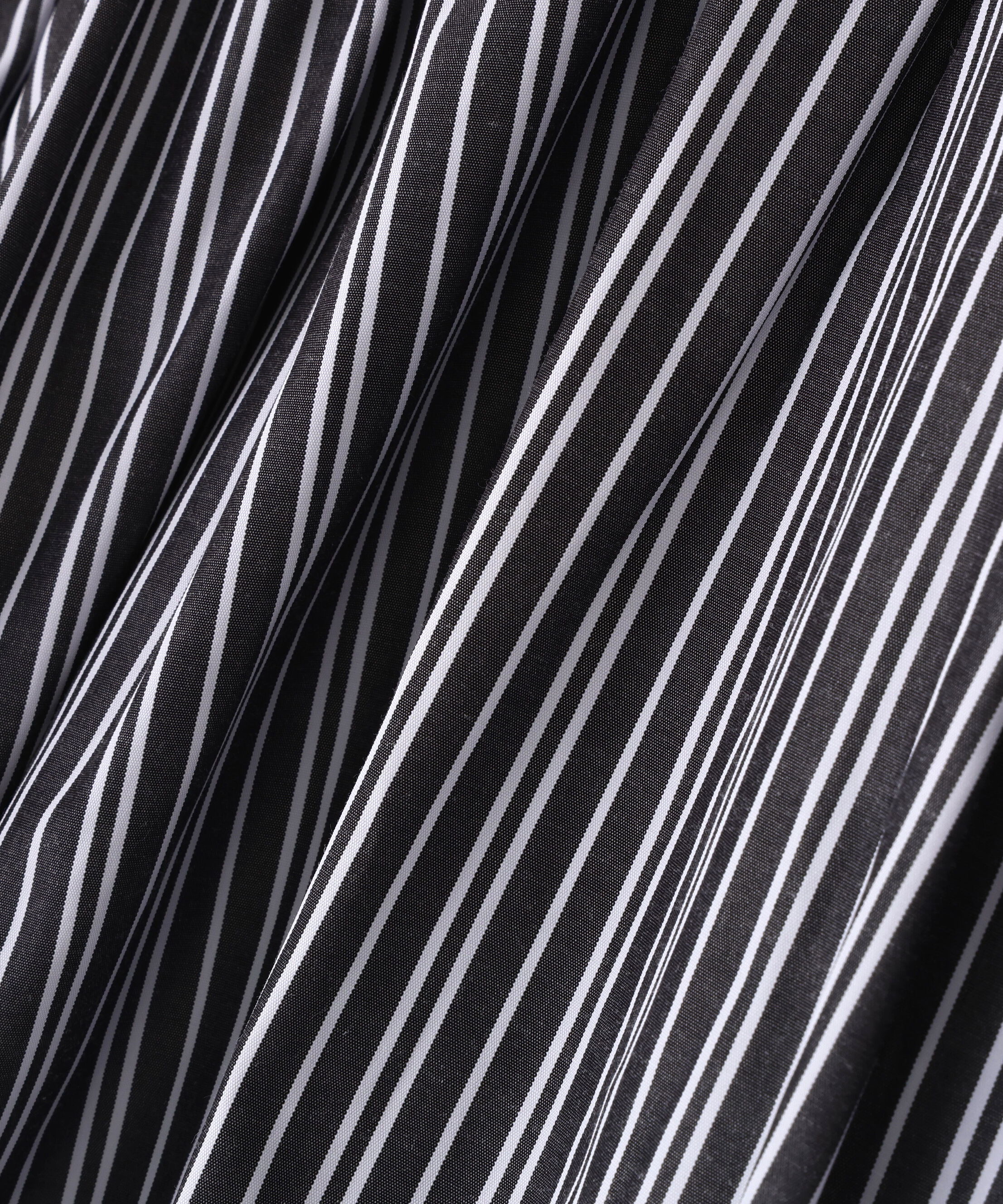  「ストライプ切替フレアスカート」|スカート|