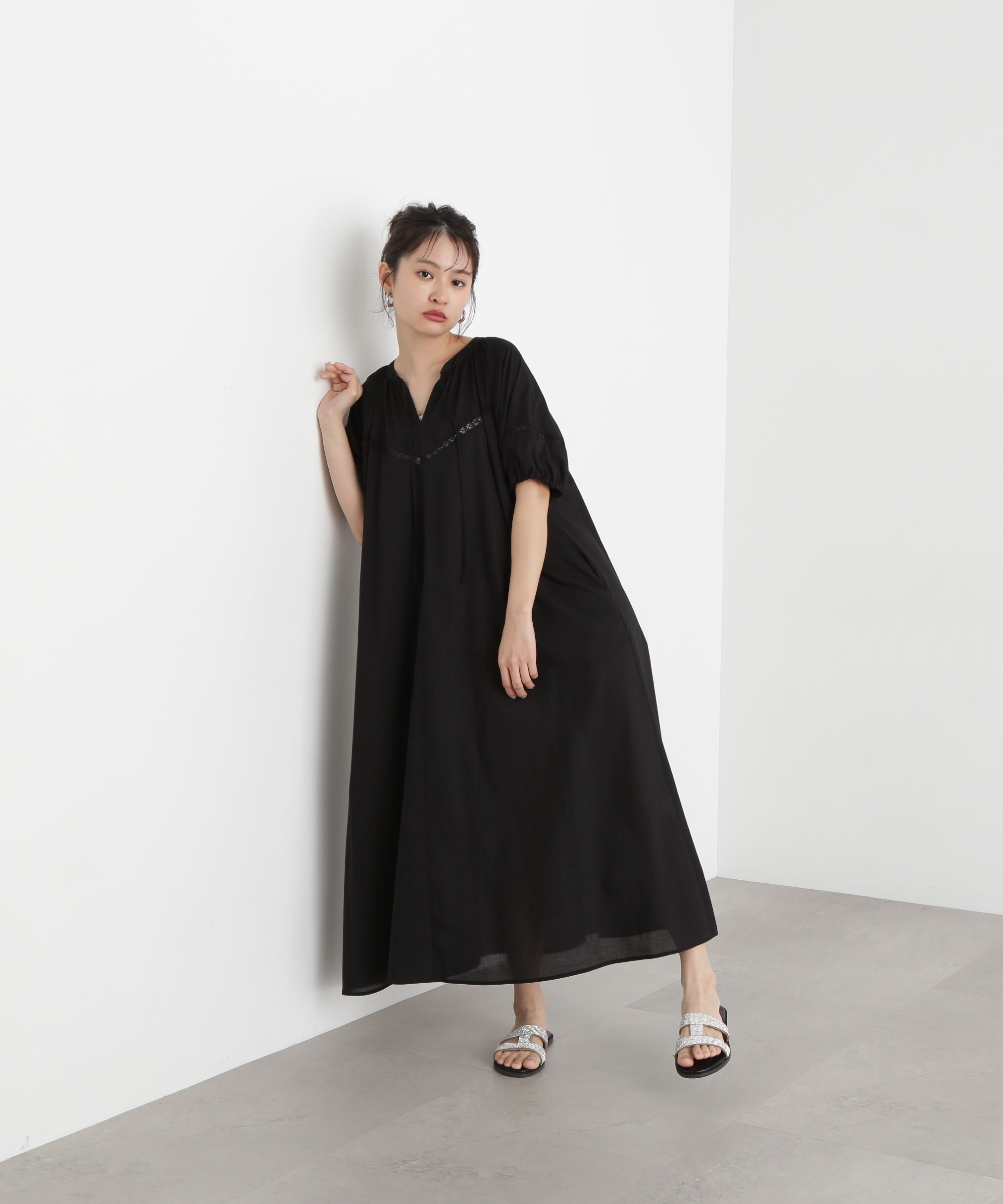  「レースコットンワンピース」|ワンピース|