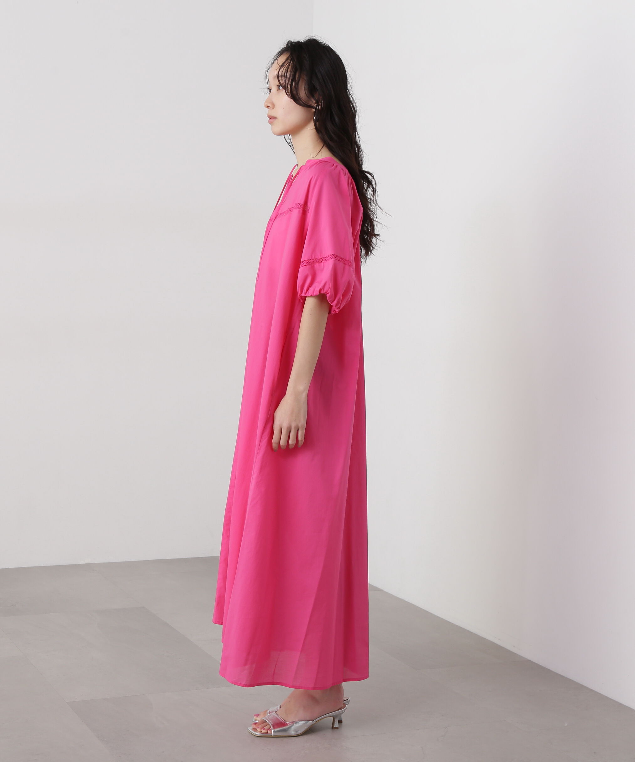  「レースコットンワンピース」|ワンピース|