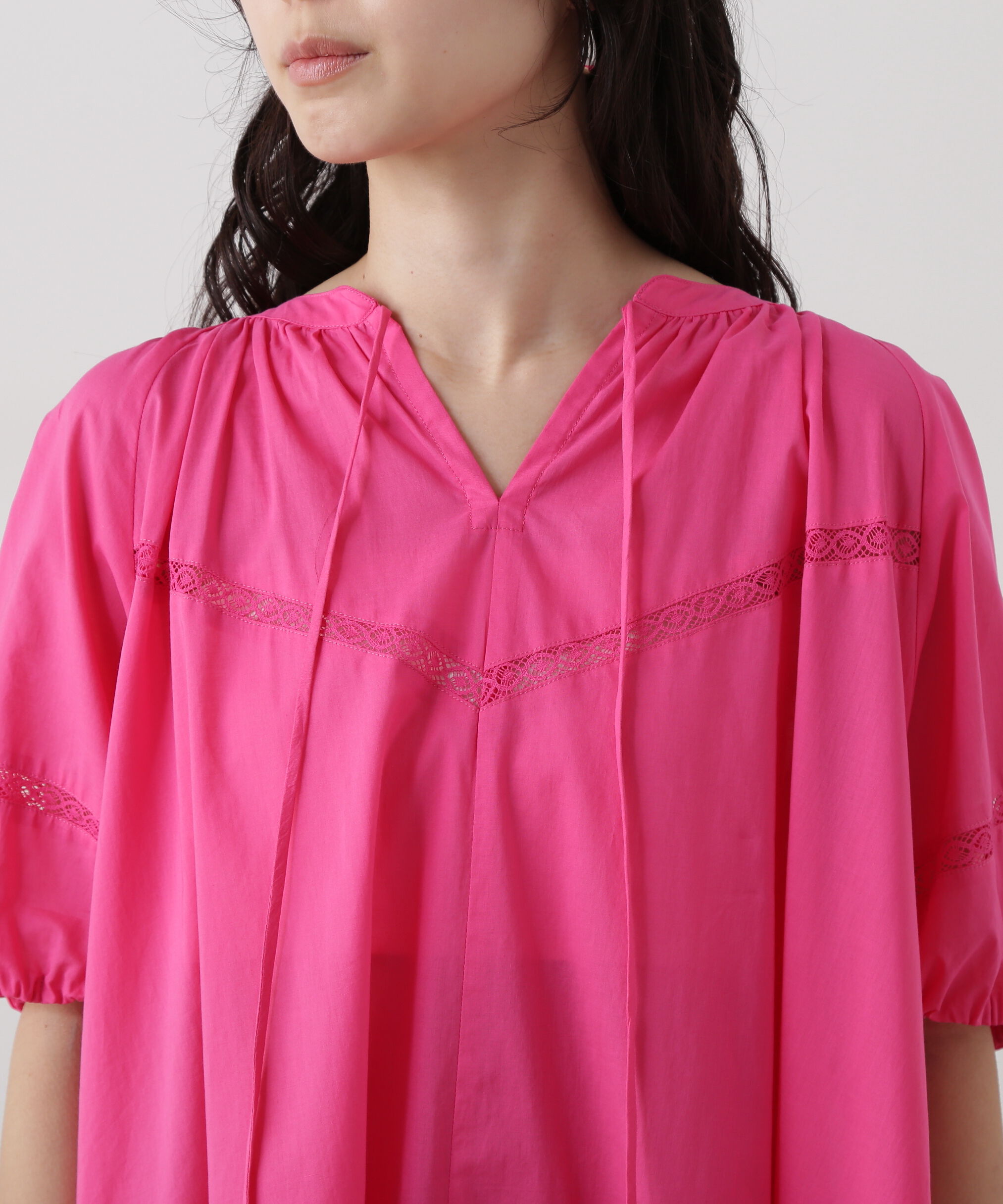  「レースコットンワンピース」|ワンピース|