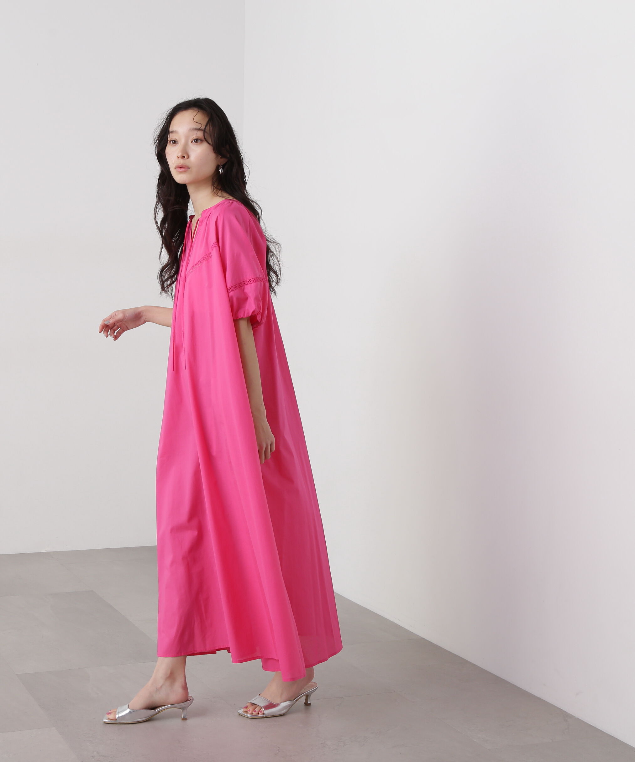  「レースコットンワンピース」|ワンピース|