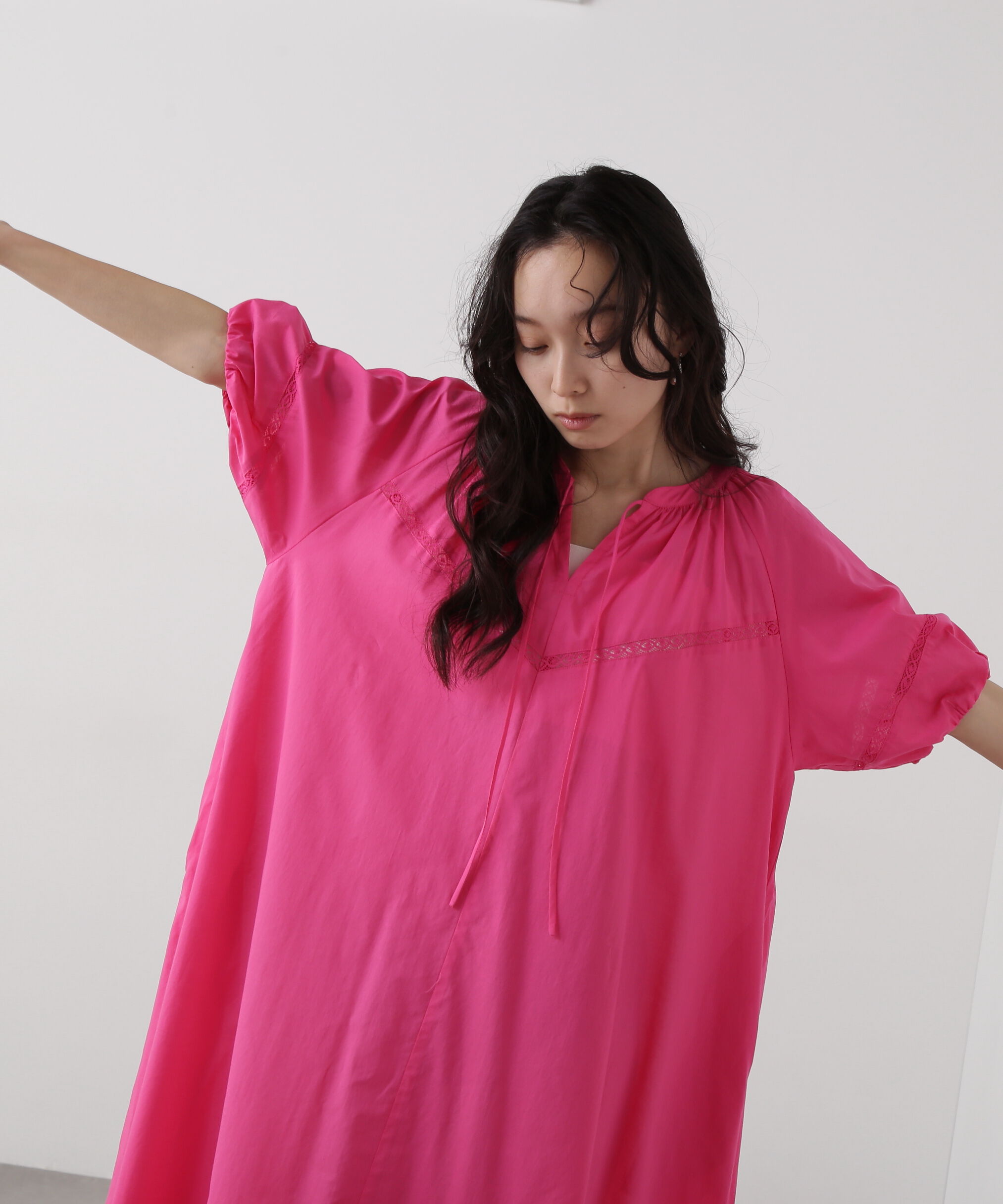  「レースコットンワンピース」|ワンピース|