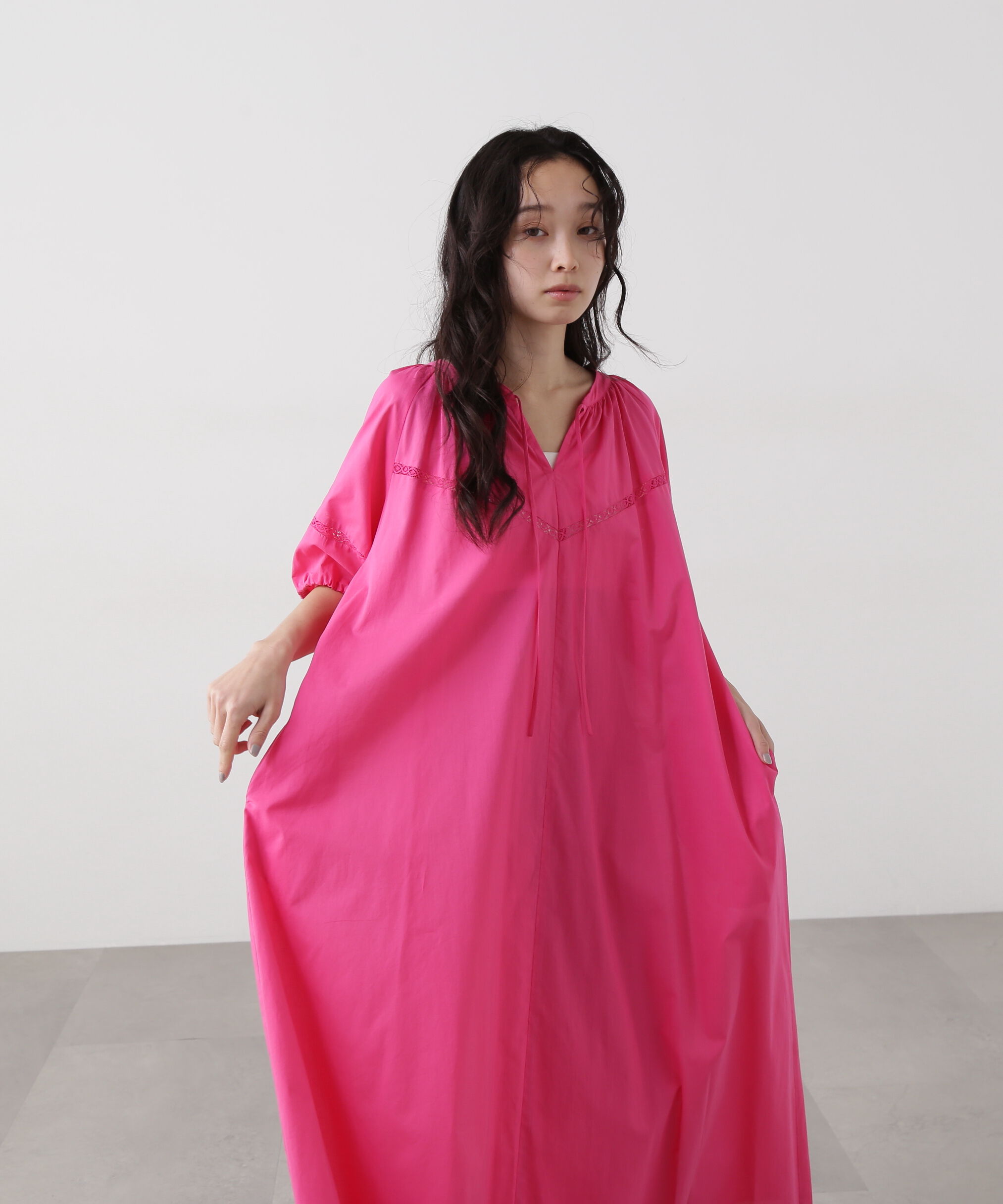  「レースコットンワンピース」|ワンピース|