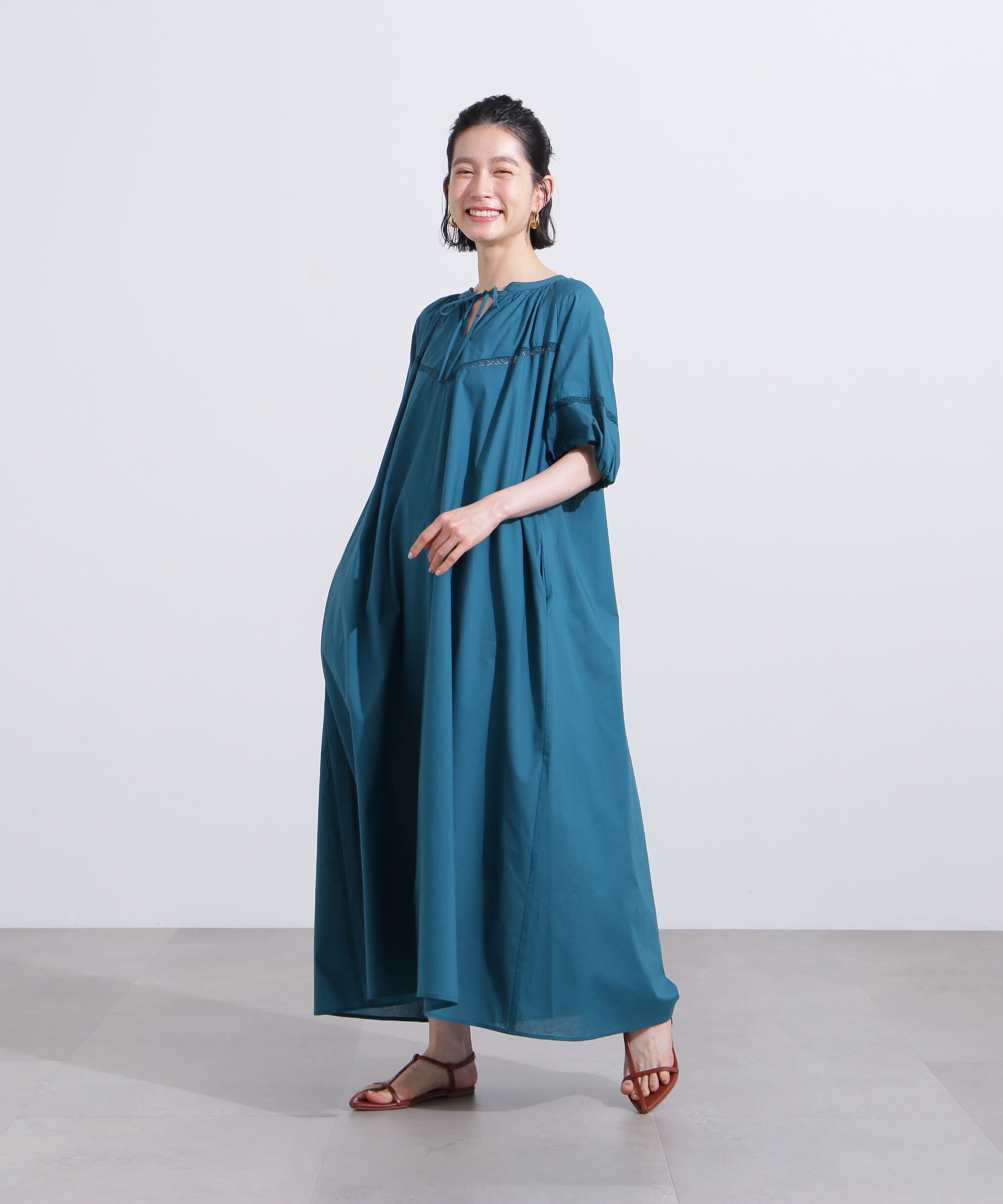  「レースコットンワンピース」|ワンピース|