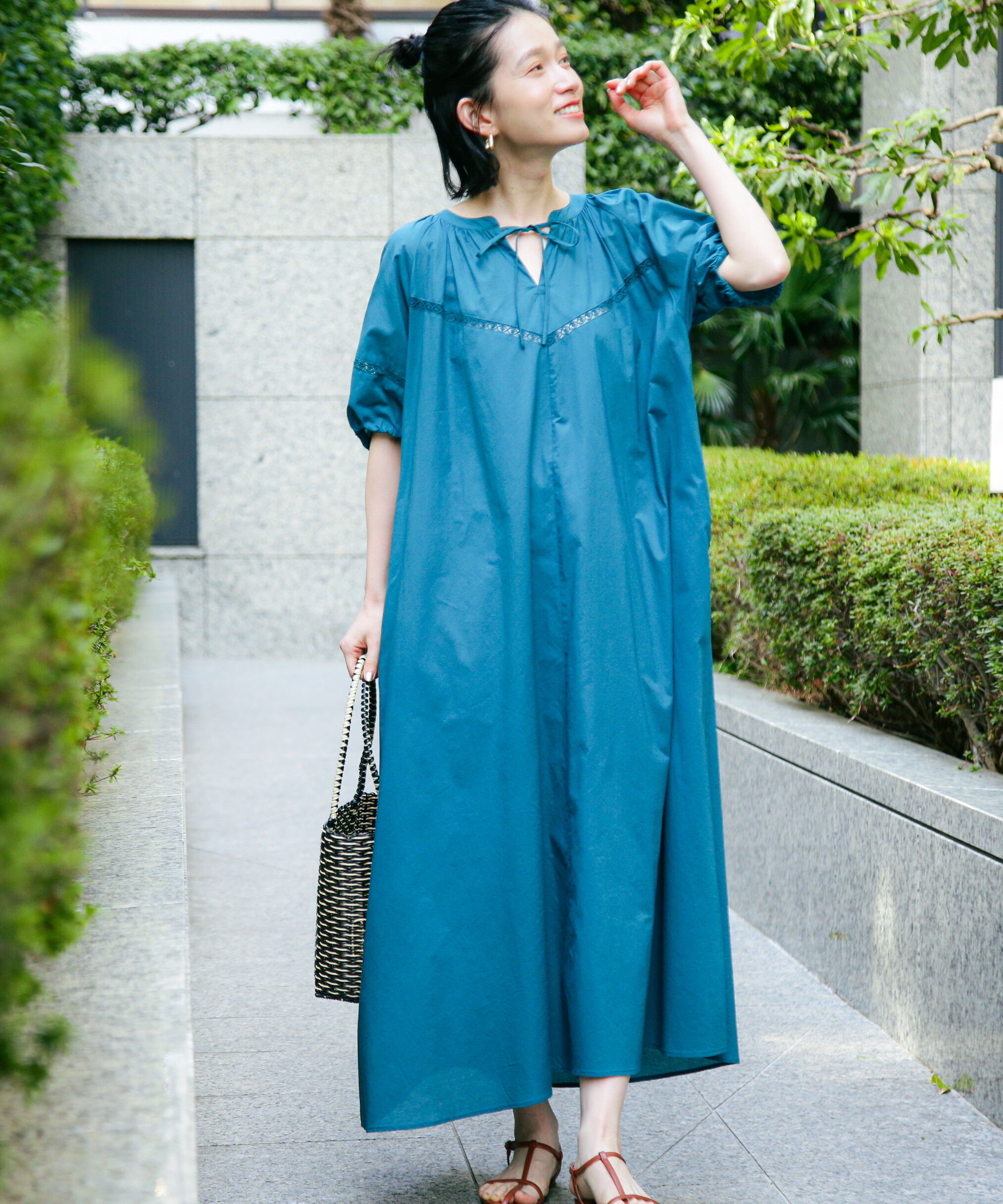  「レースコットンワンピース」|ワンピース|