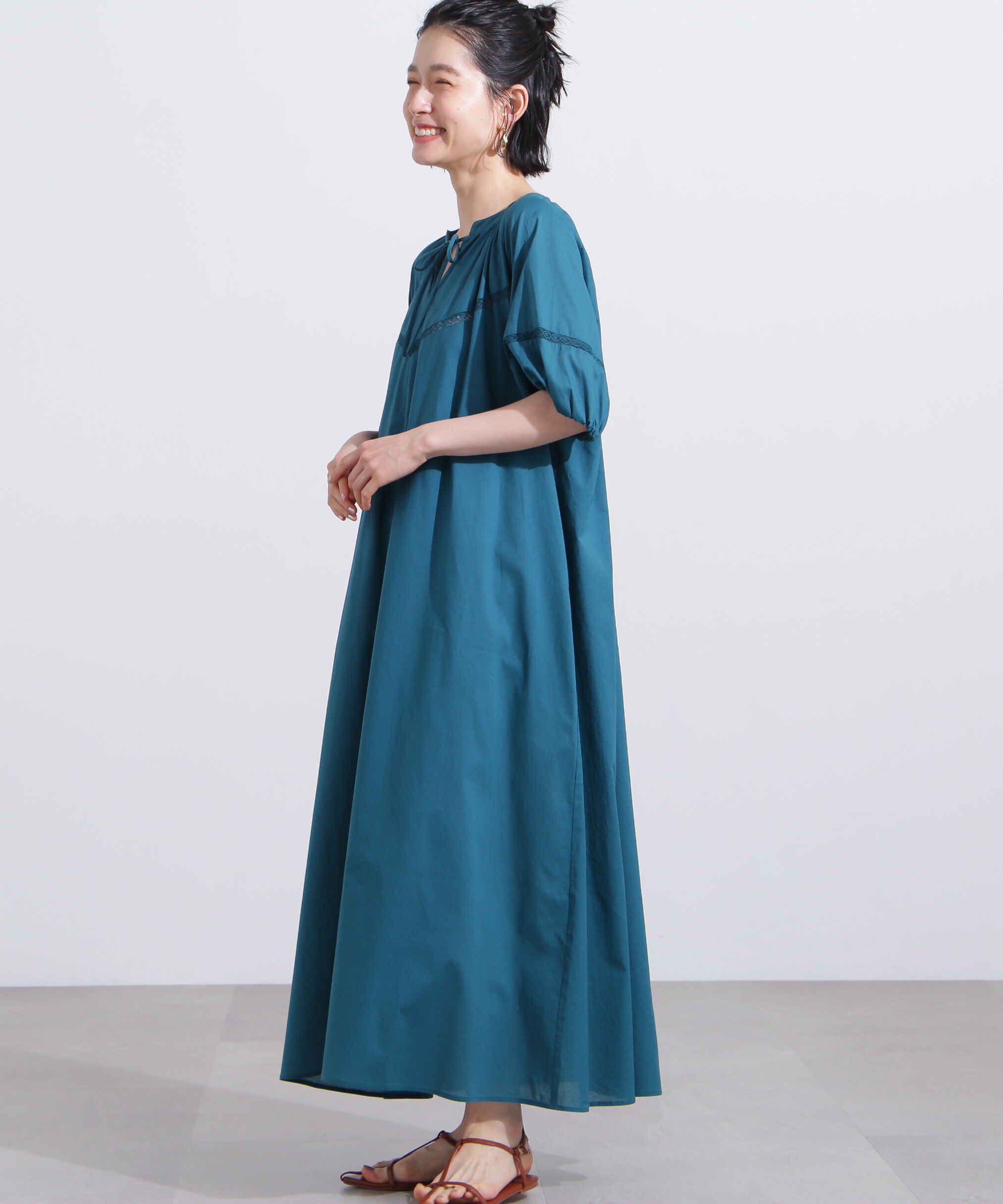  「レースコットンワンピース」|ワンピース|