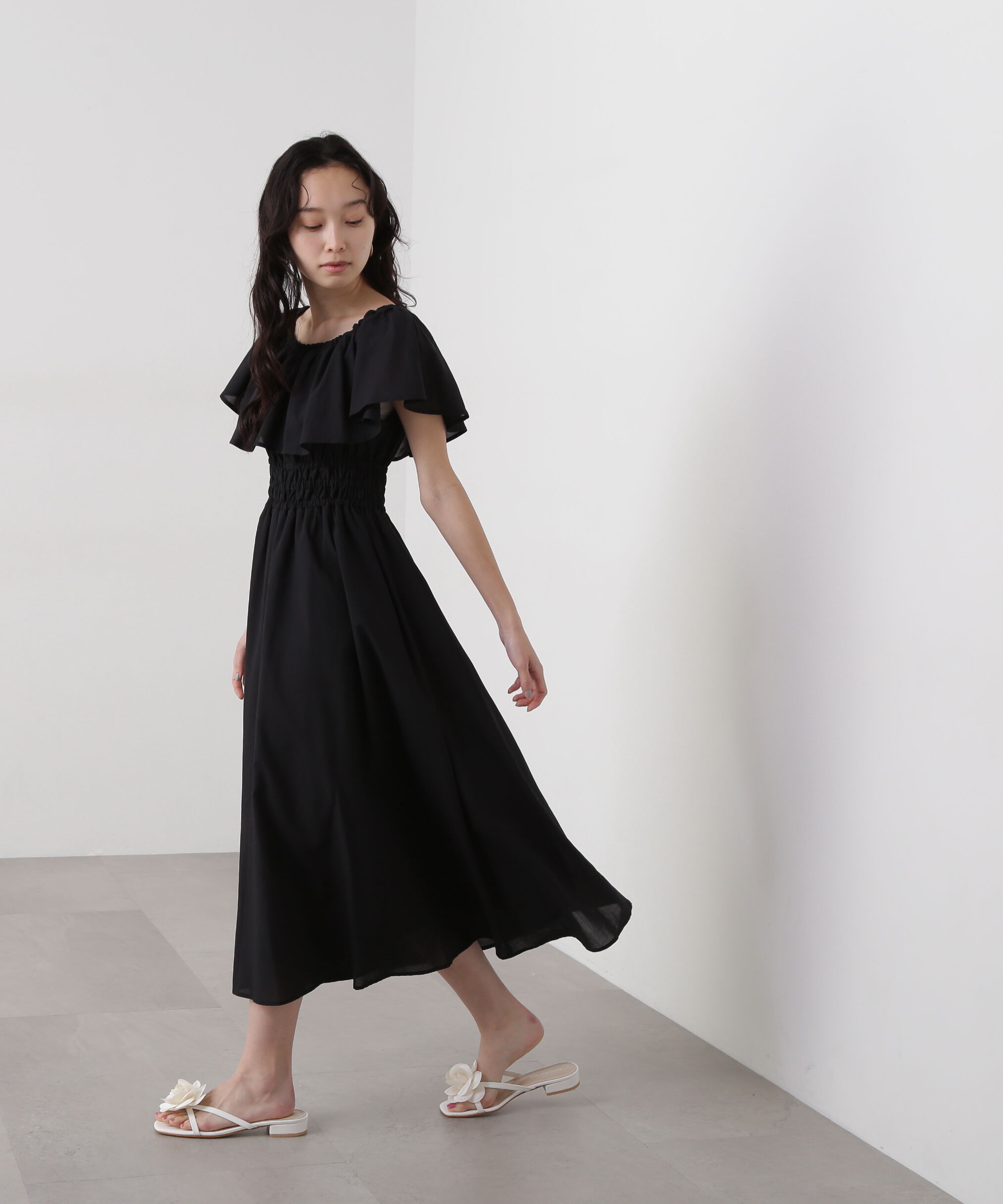  「2wayオフショルワンピース」|ワンピース|ブラック