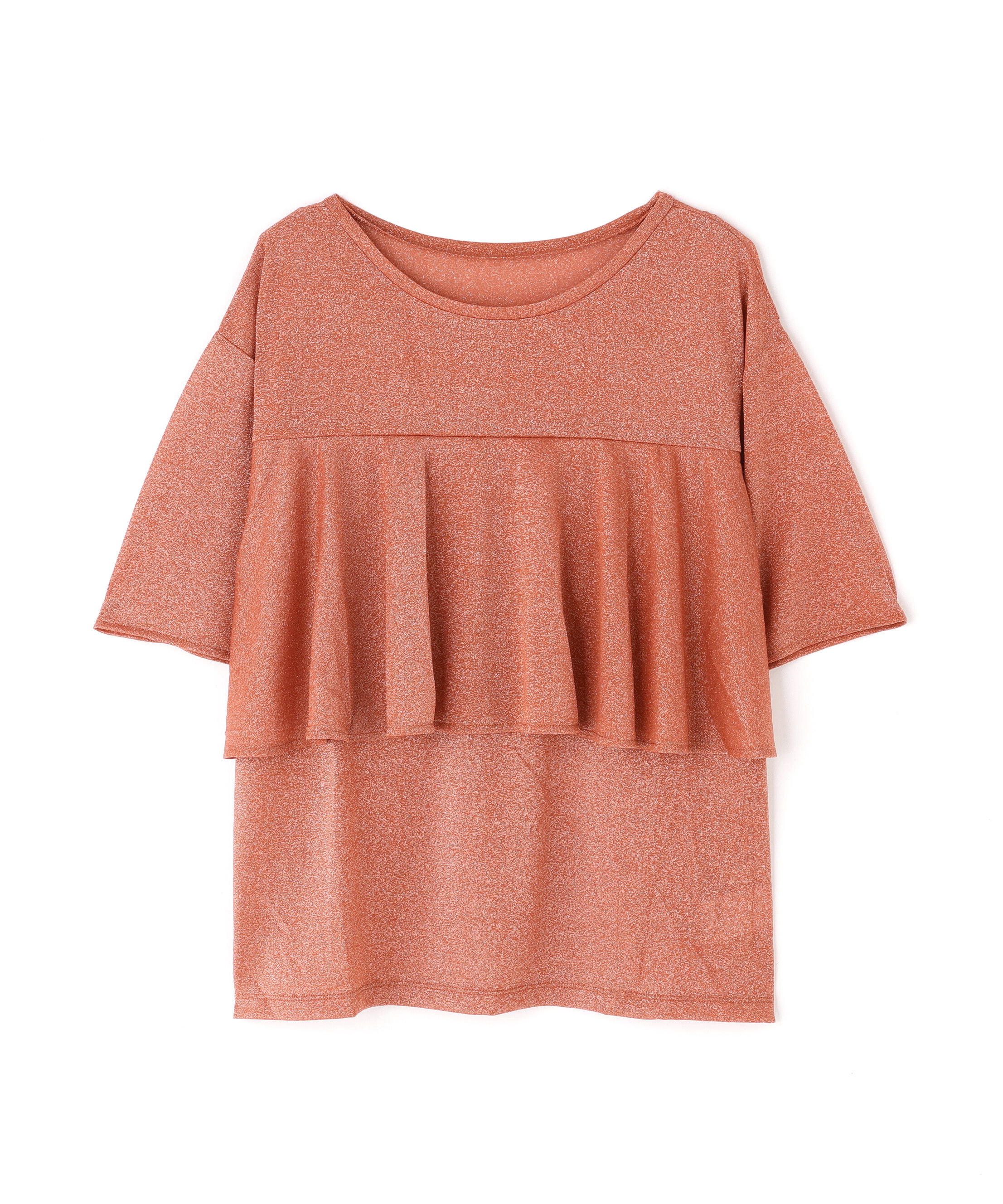  「ラメドレープカットソー」|Tシャツ・カットソー|