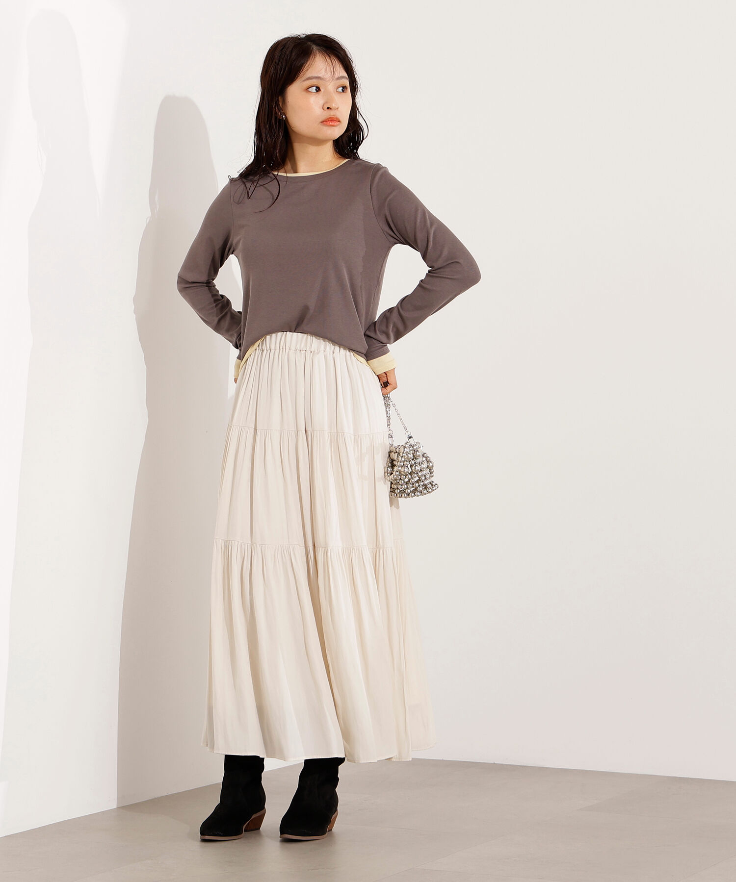  「シアーレイヤードトップス」|Tシャツ・カットソー|