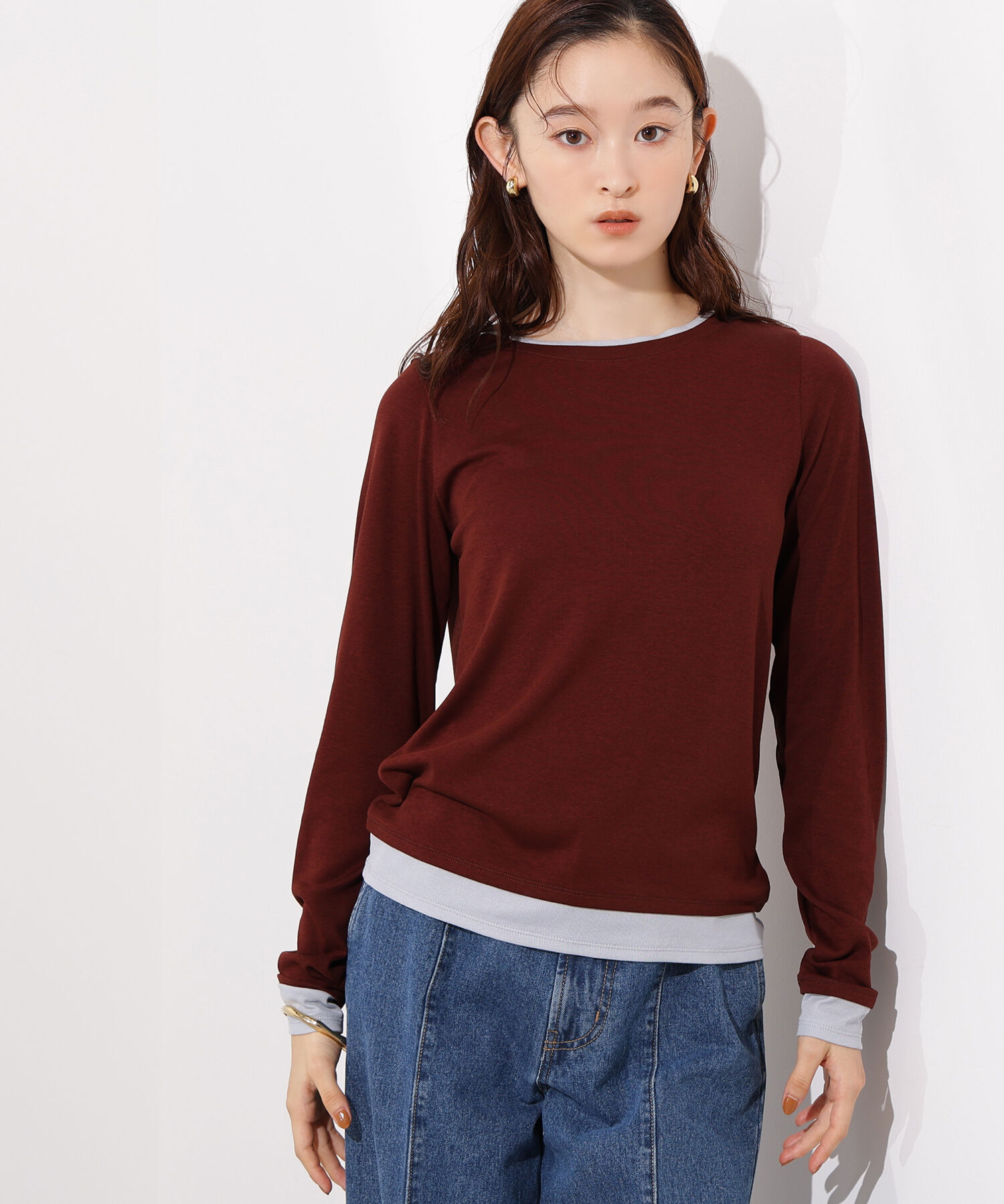  「シアーレイヤードトップス」|Tシャツ・カットソー|