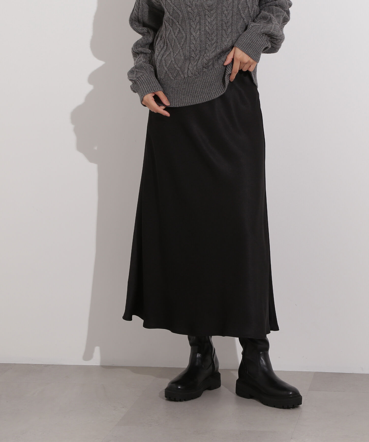  「サテンナロースカート」|スカート|