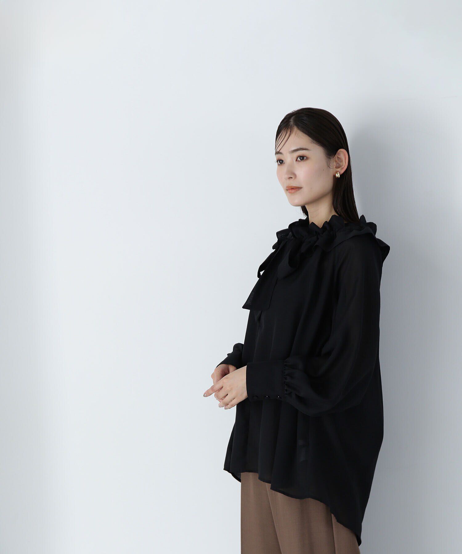 「ダブルフリルボウブラウス　24AW」|シャツ・ブラウス|