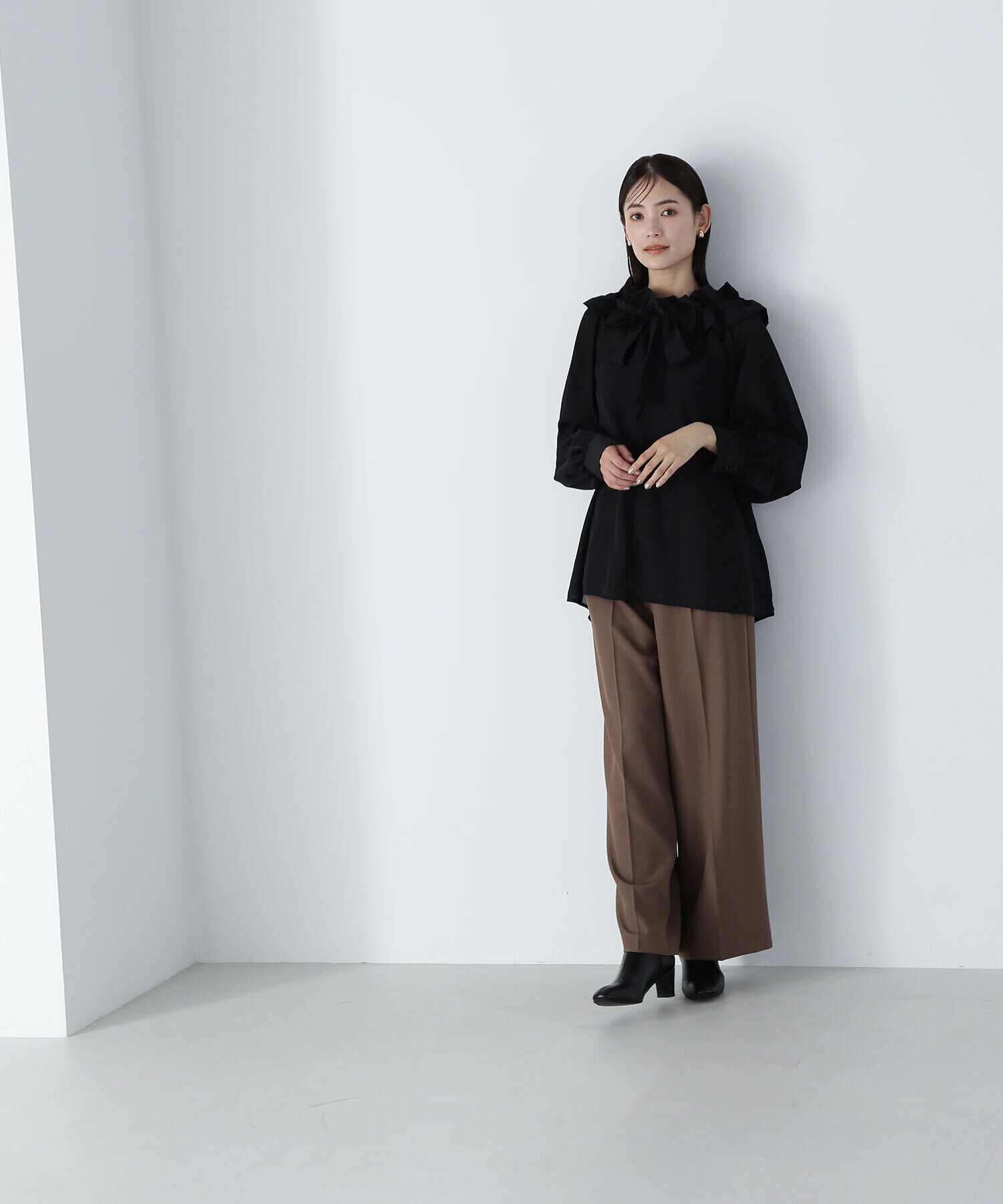  「ダブルフリルボウブラウス　24AW」|シャツ・ブラウス|