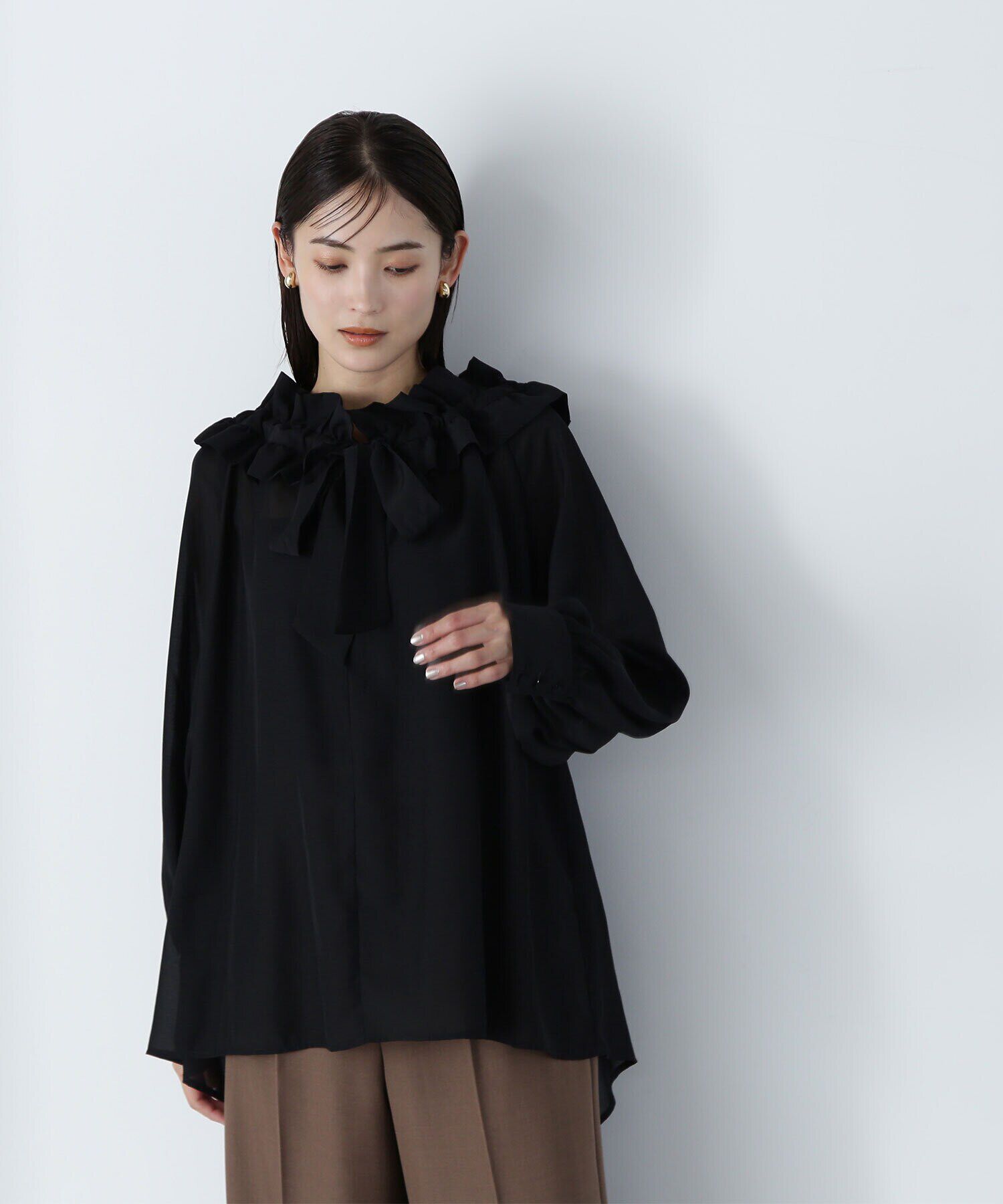  「ダブルフリルボウブラウス　24AW」|シャツ・ブラウス|