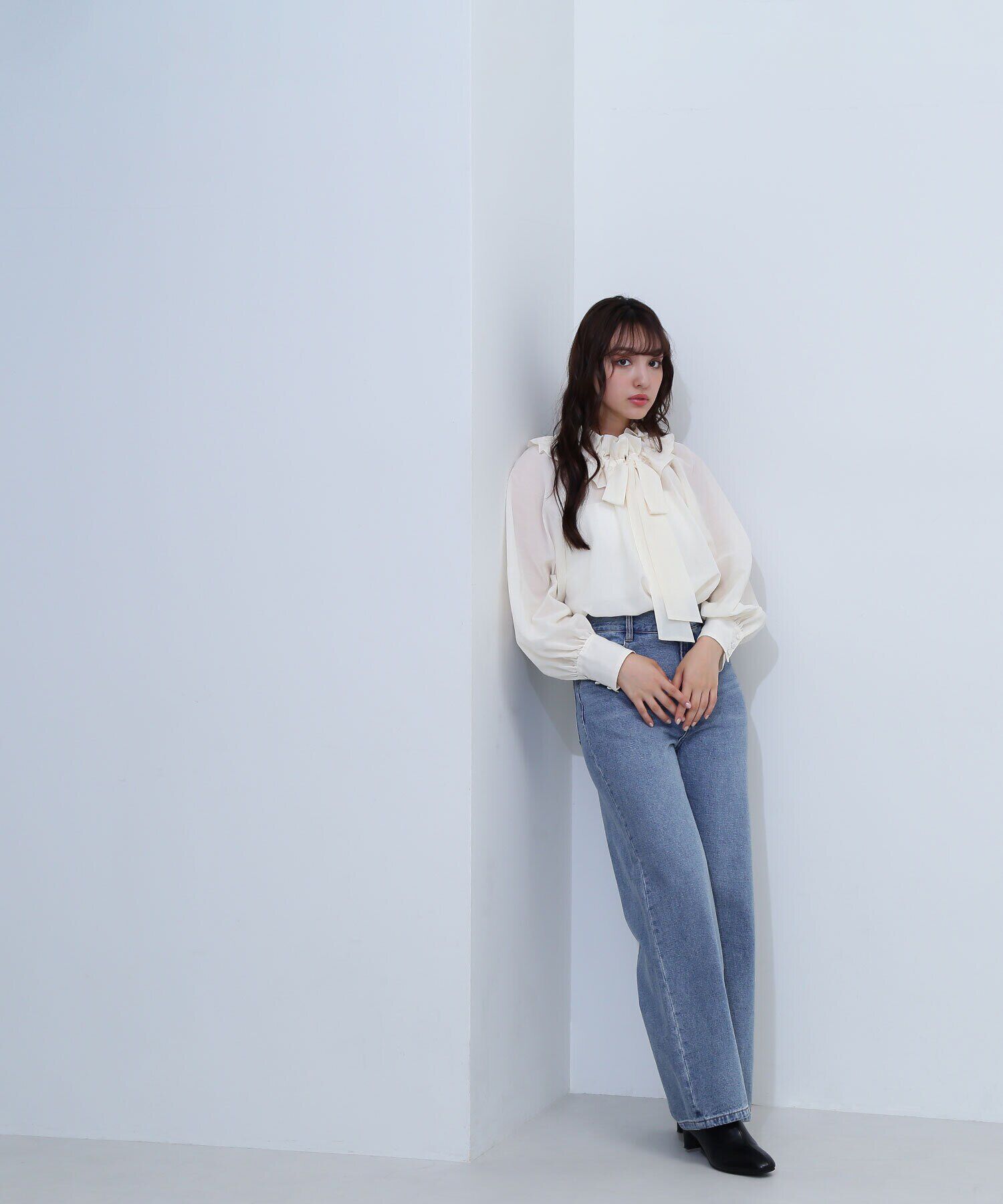  「ダブルフリルボウブラウス　24AW」|シャツ・ブラウス|