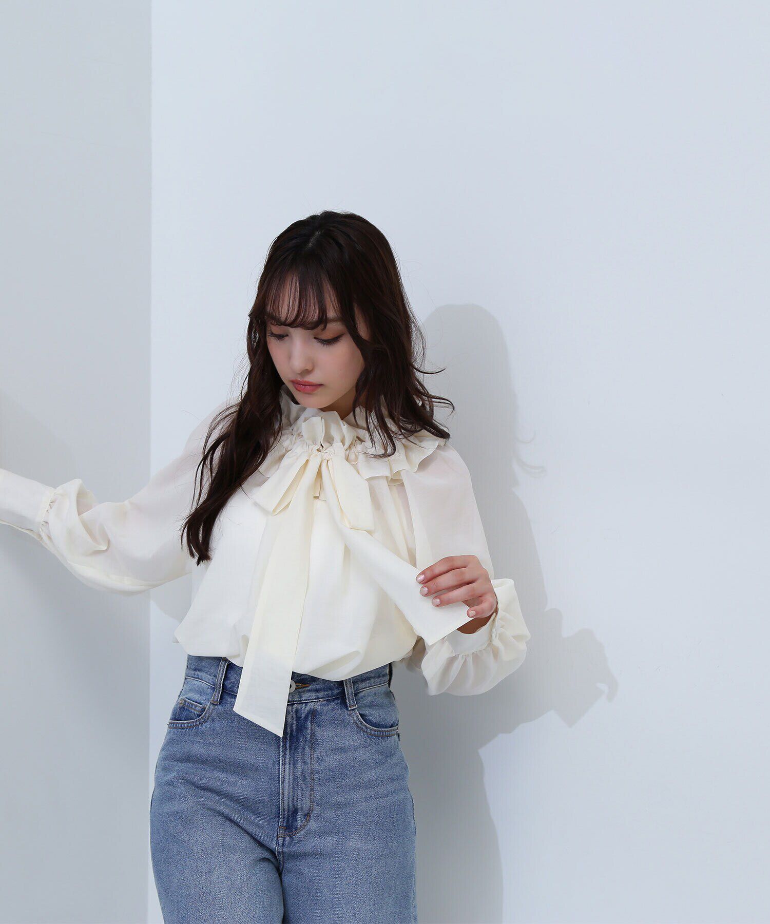  「ダブルフリルボウブラウス　24AW」|シャツ・ブラウス|