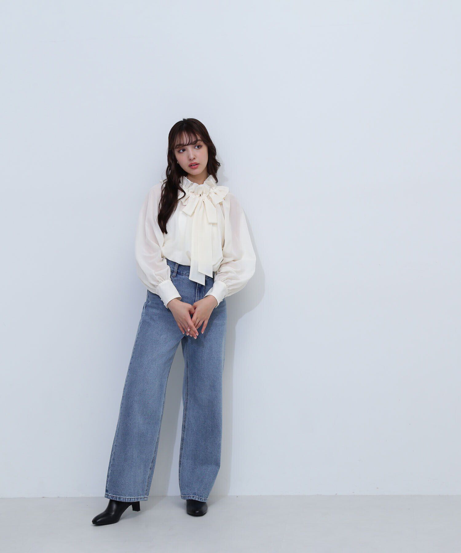  「ダブルフリルボウブラウス　24AW」|シャツ・ブラウス|