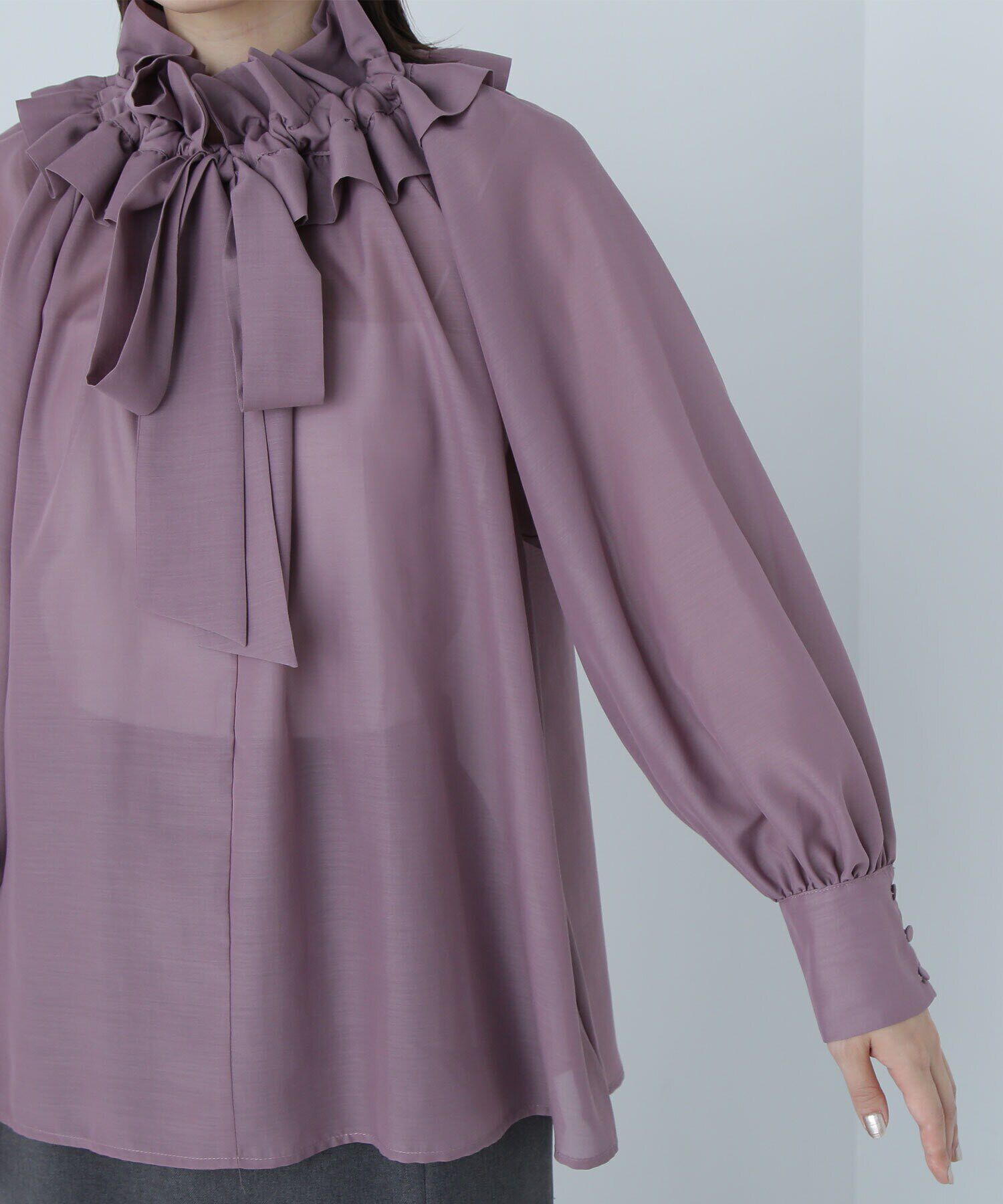  「ダブルフリルボウブラウス　24AW」|シャツ・ブラウス|