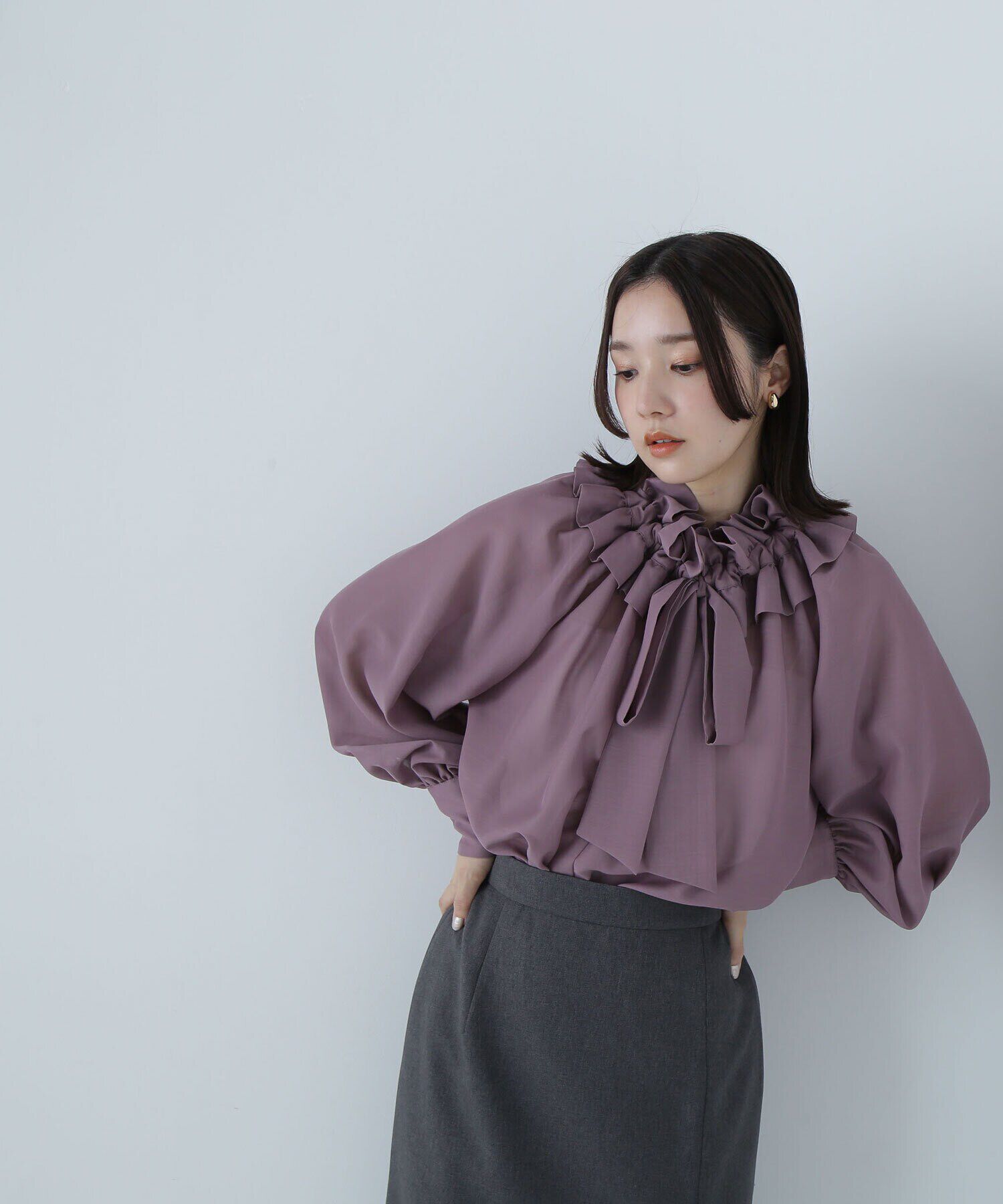  「ダブルフリルボウブラウス　24AW」|シャツ・ブラウス|