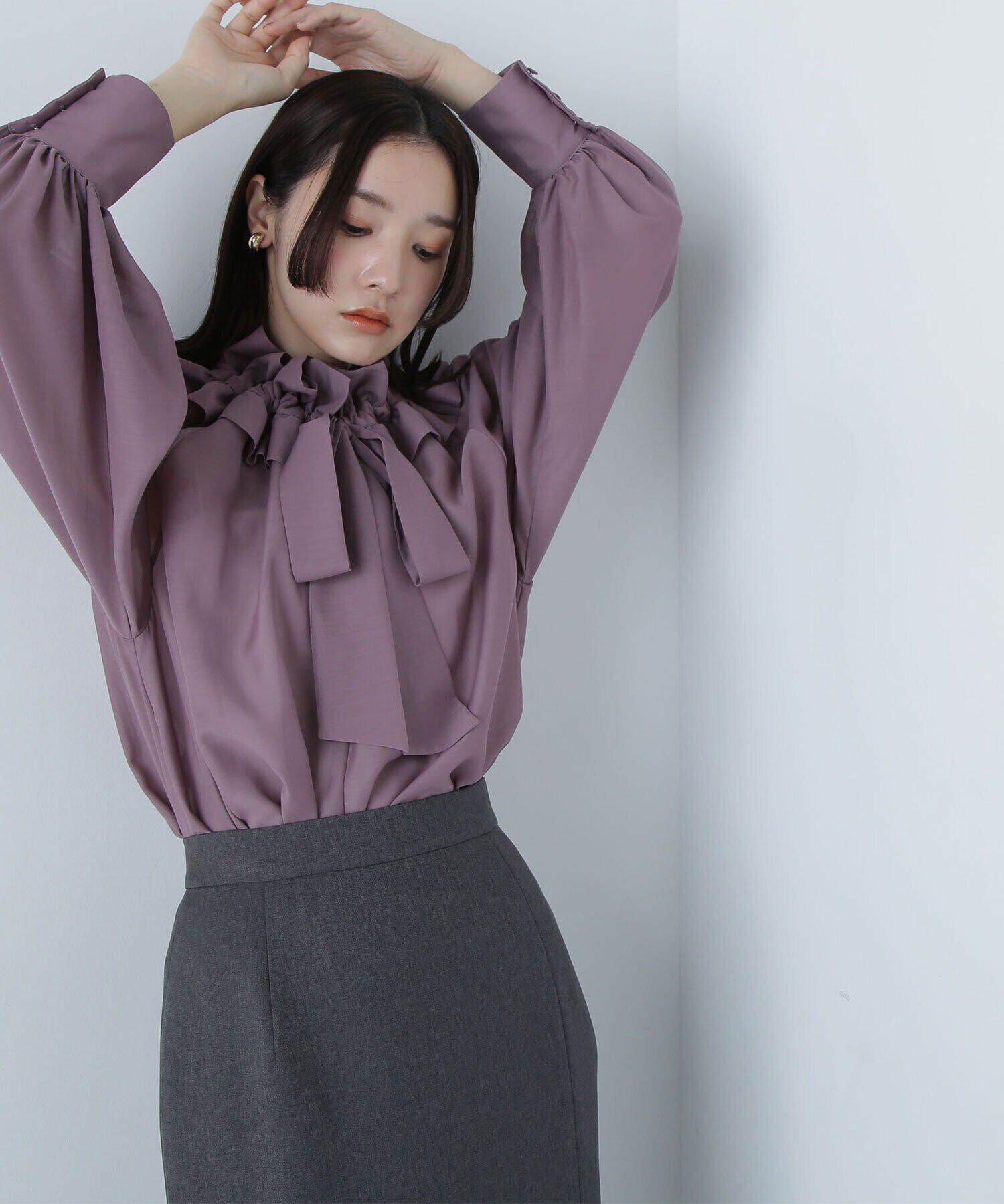  「ダブルフリルボウブラウス　24AW」|シャツ・ブラウス|