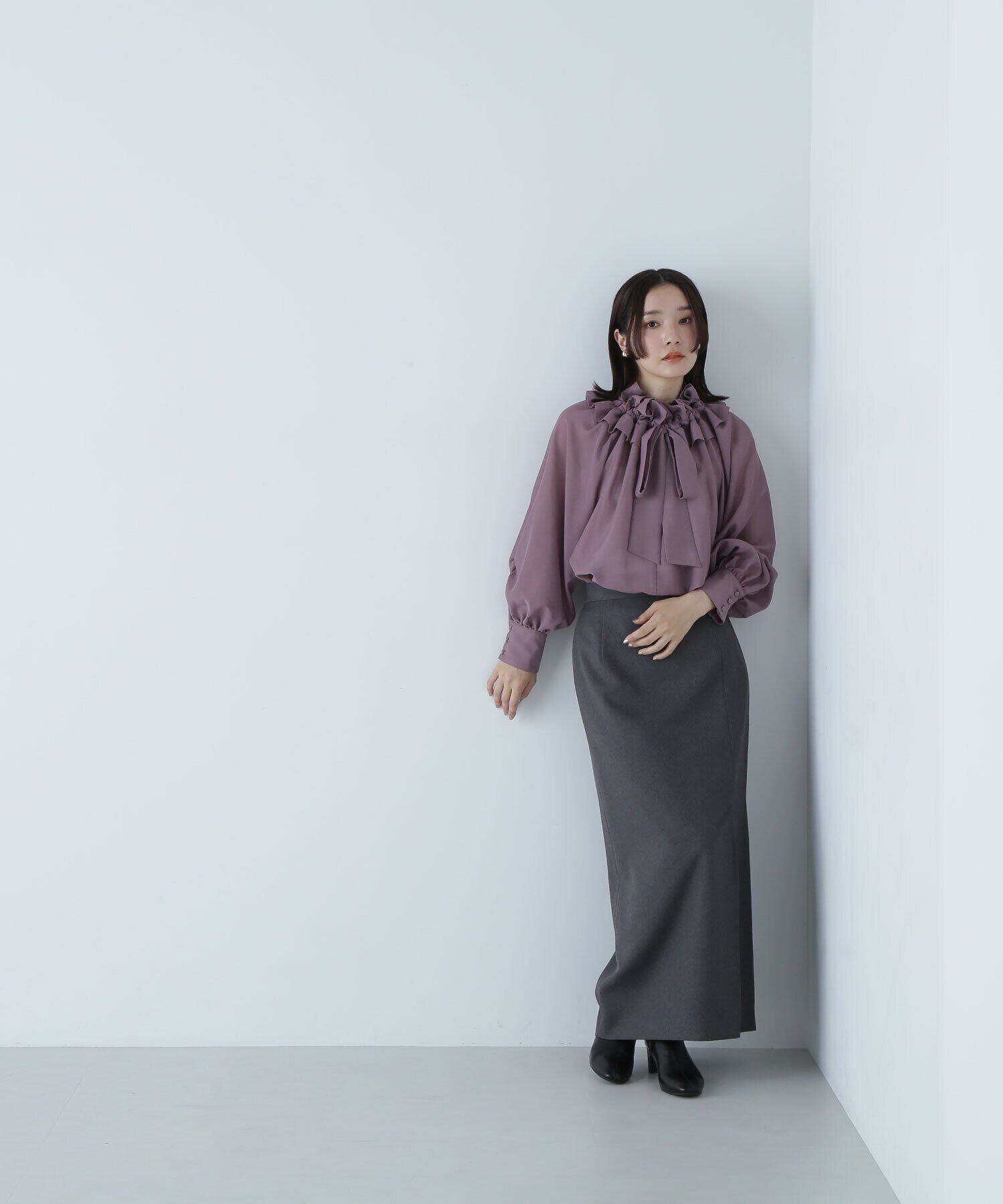  「ダブルフリルボウブラウス　24AW」|シャツ・ブラウス|