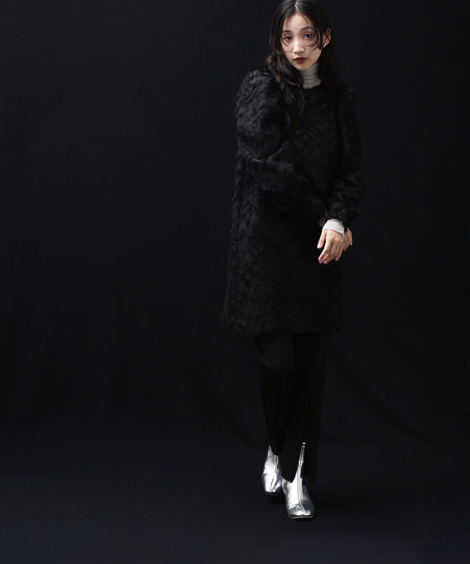  「フリンジジャガードミニワンピース」|ワンピース|