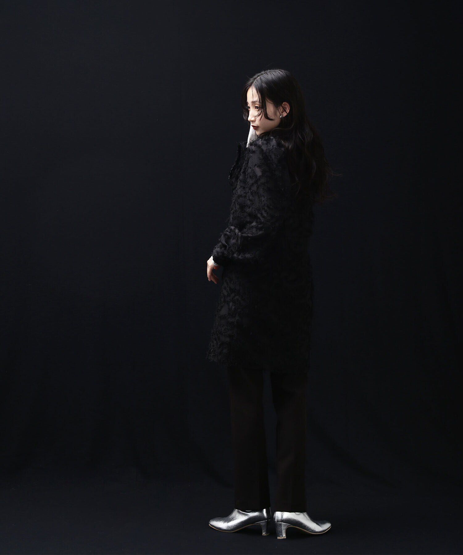  「フリンジジャガードミニワンピース」|ワンピース|