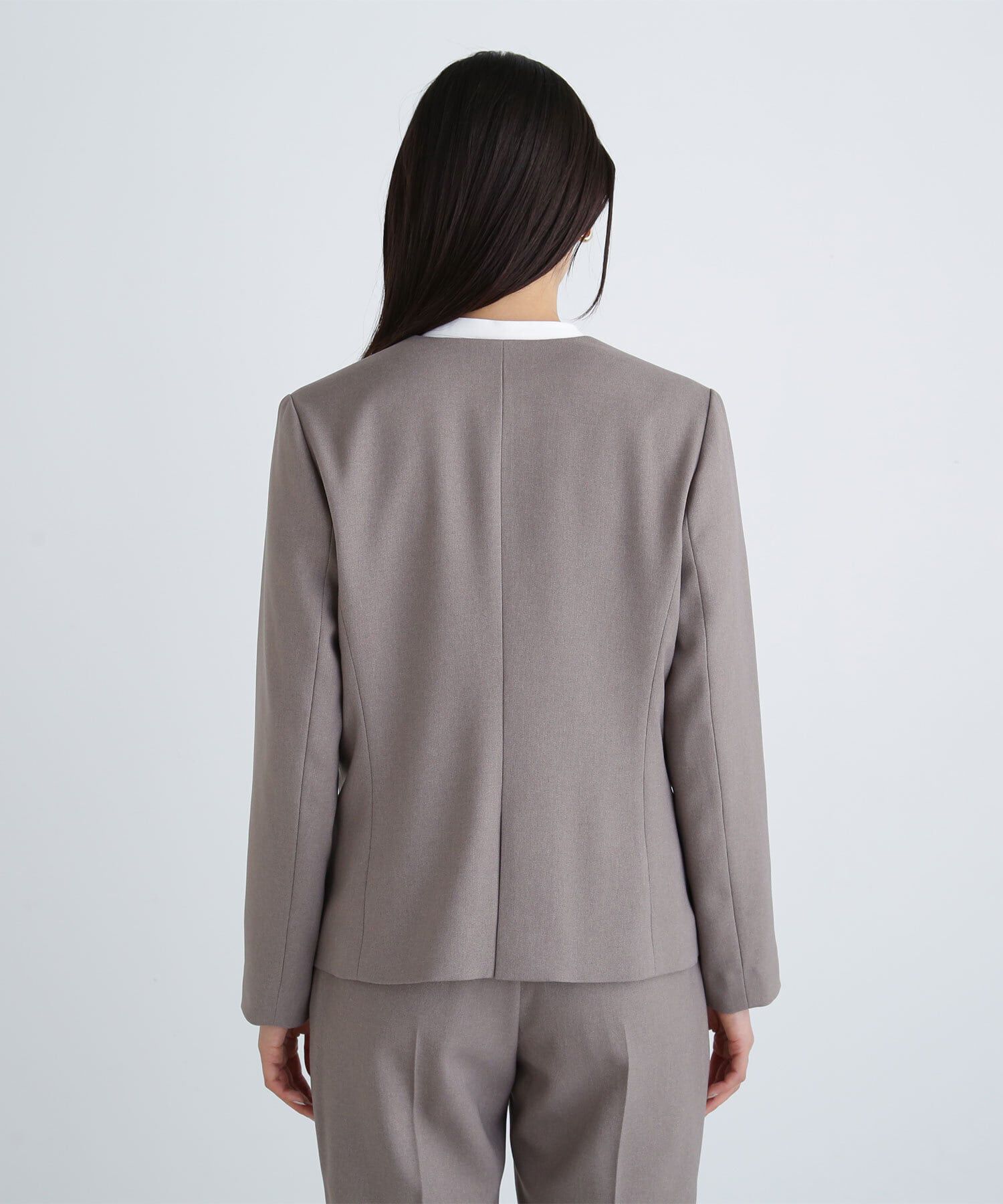  「＜ウーステッドライクツイルセットアップ＞ノーカラージャケット」|その他|