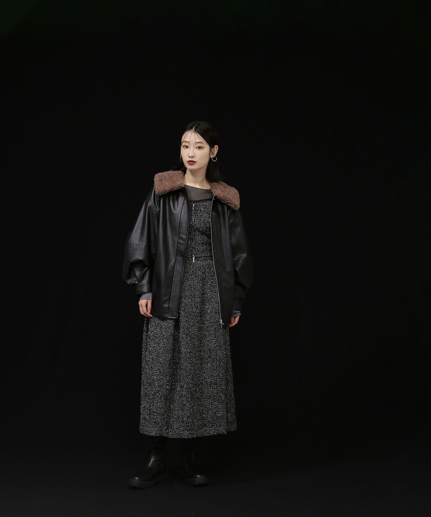  「ツイードコクーンスカート」|スカート|