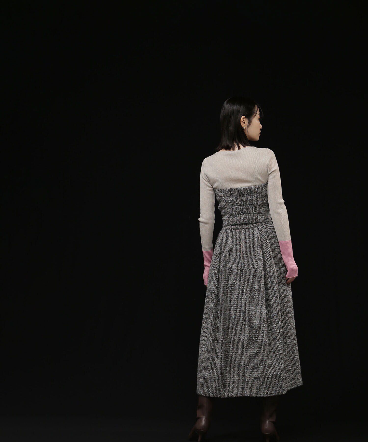  「ツイードコクーンスカート」|スカート|
