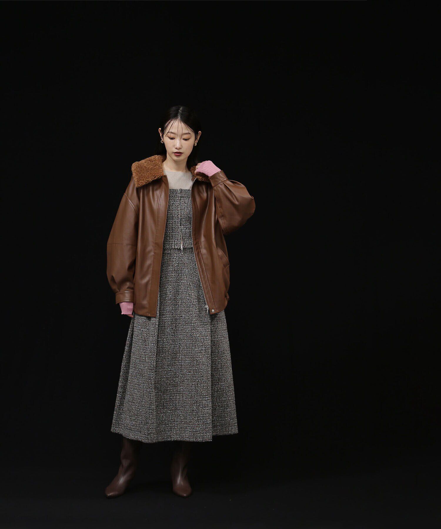  「ツイードコクーンスカート」|スカート|