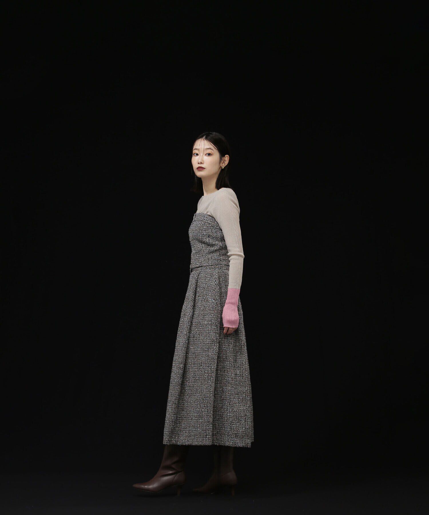  「ツイードコクーンスカート」|スカート|