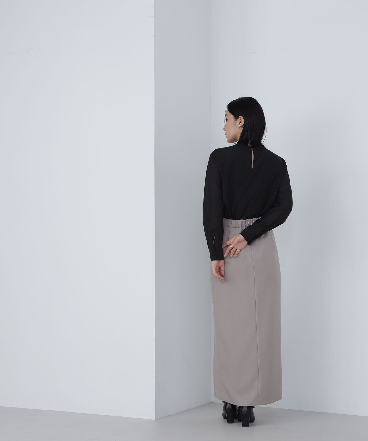  「バイカラーフリルラインブラウス」|シャツ・ブラウス|