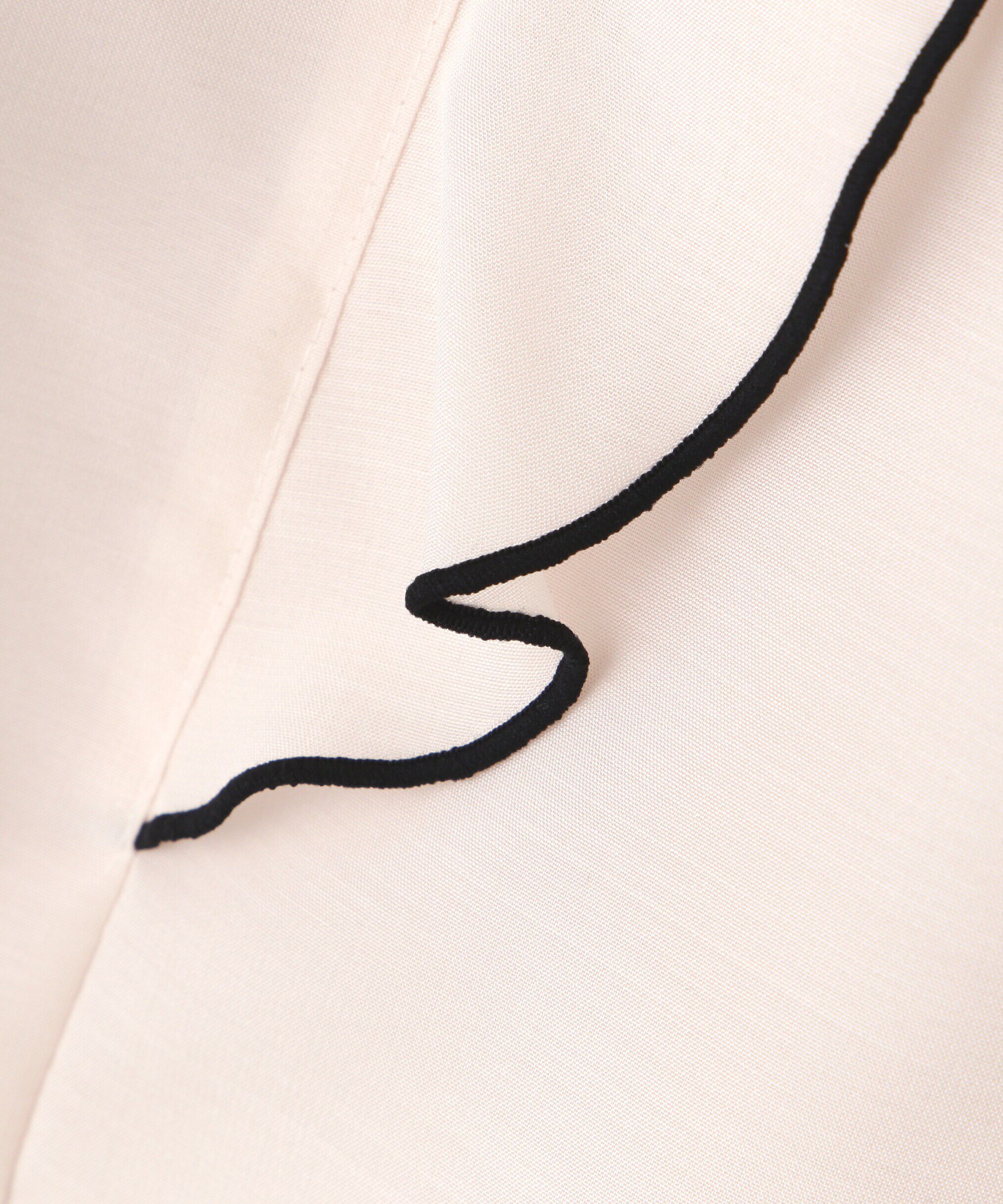  「バイカラーフリルラインブラウス」|シャツ・ブラウス|